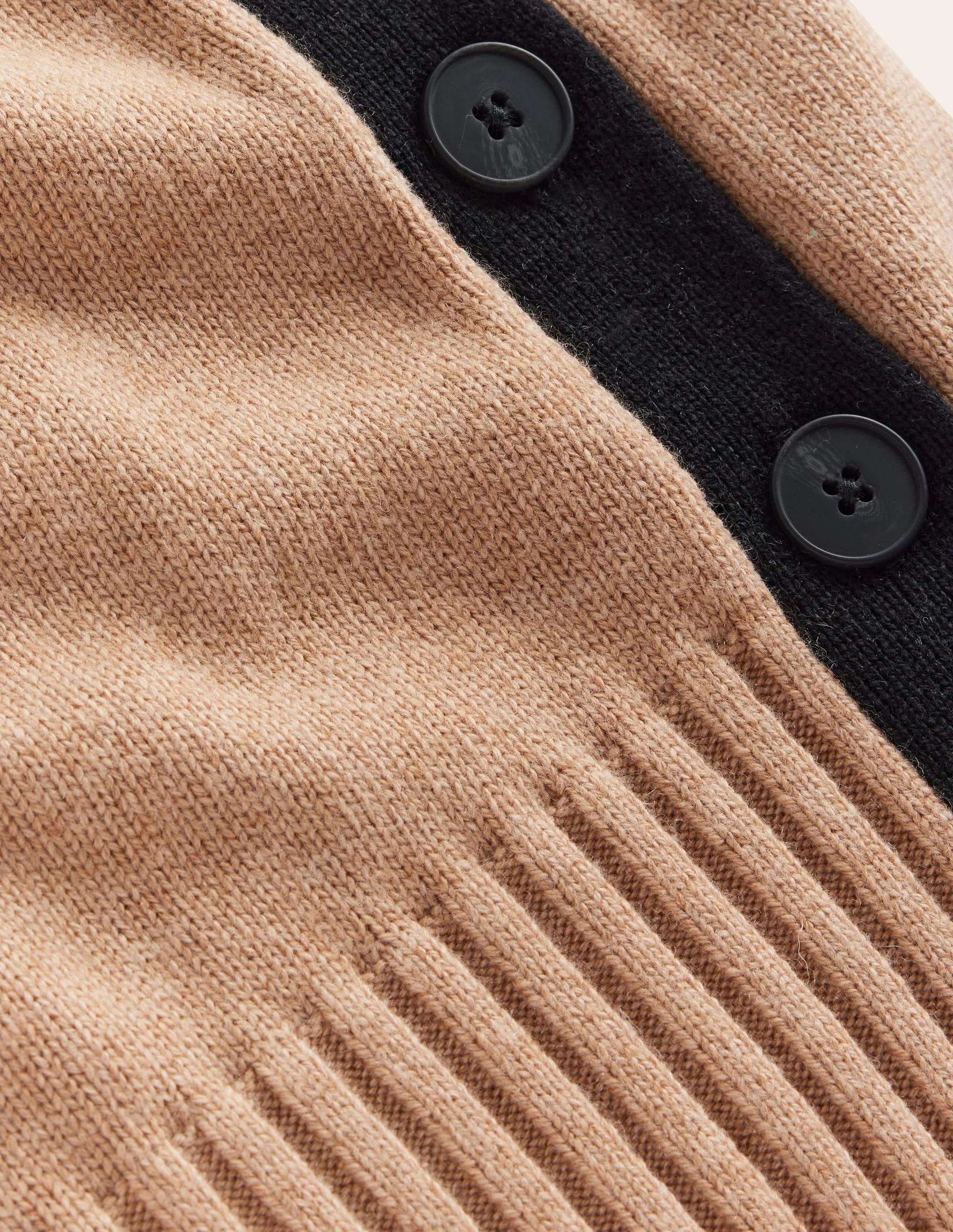 Zia Pullover mit seitlichen Knöpfen-Camel Meliert - Image 6