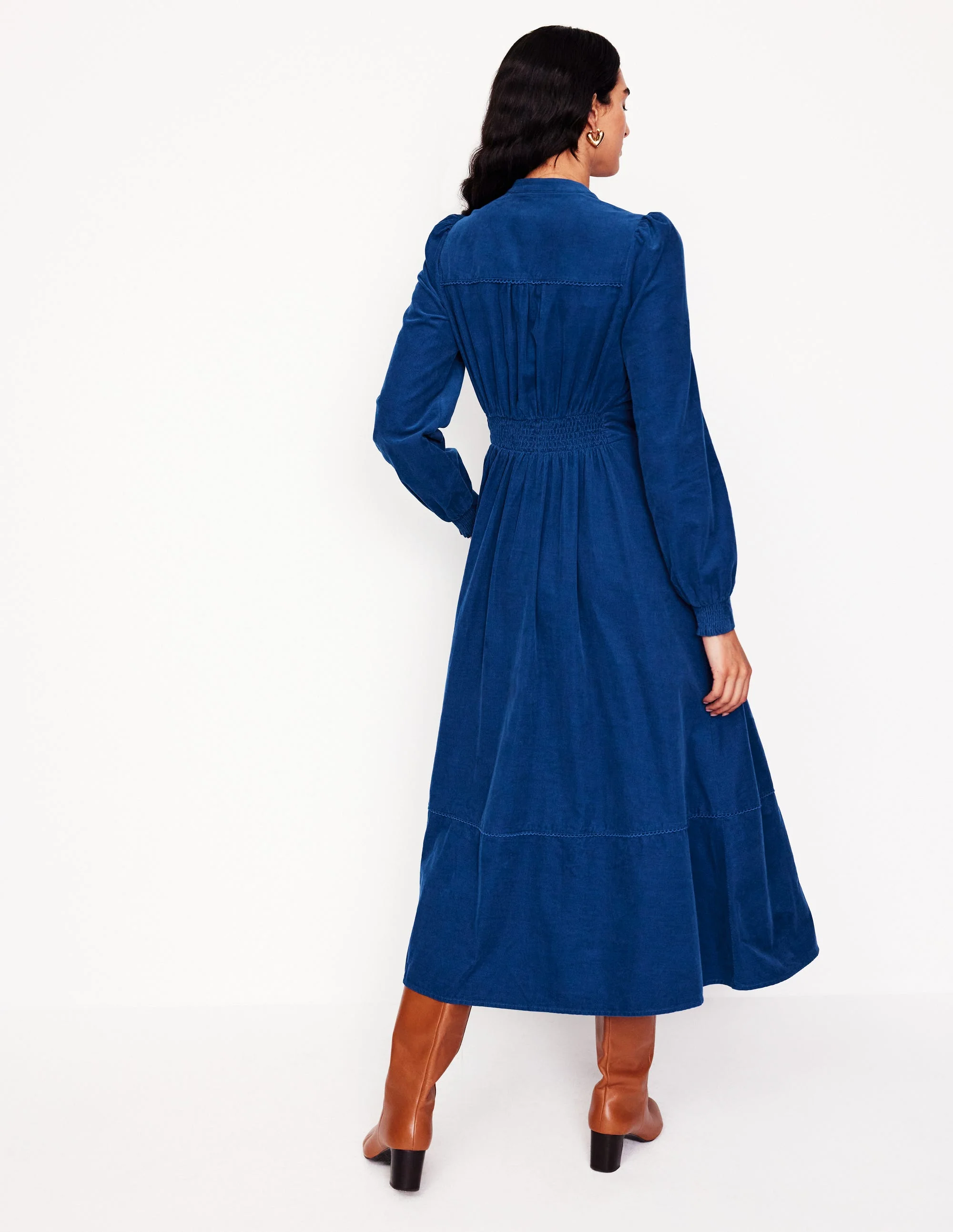 Zoe Midikleid aus Cord mit Reißverschluss-Atlantik - Image 3