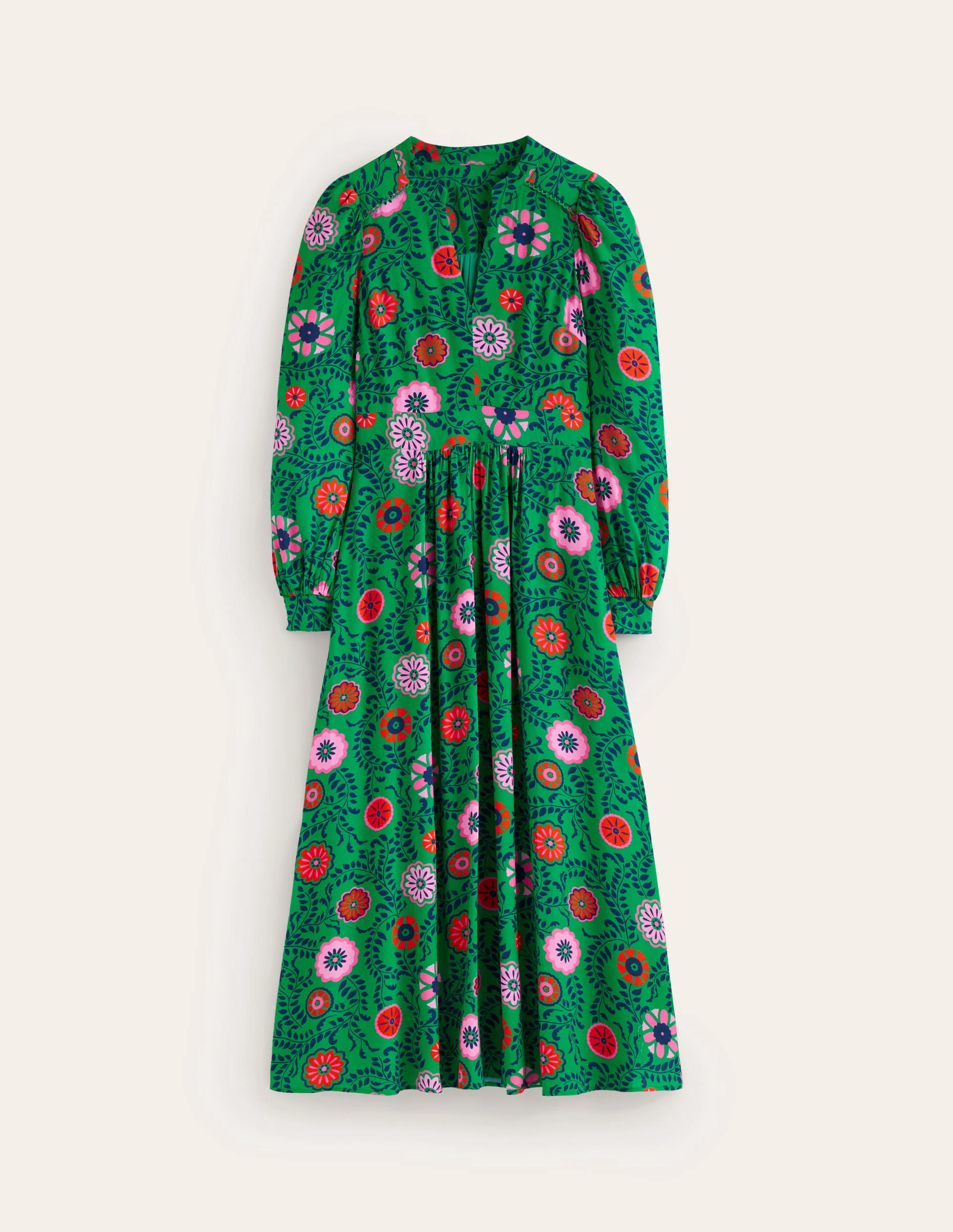 Zoe Midikleid mit Verzierung-Smaragdgrün, Wiesenrebe - Image 6