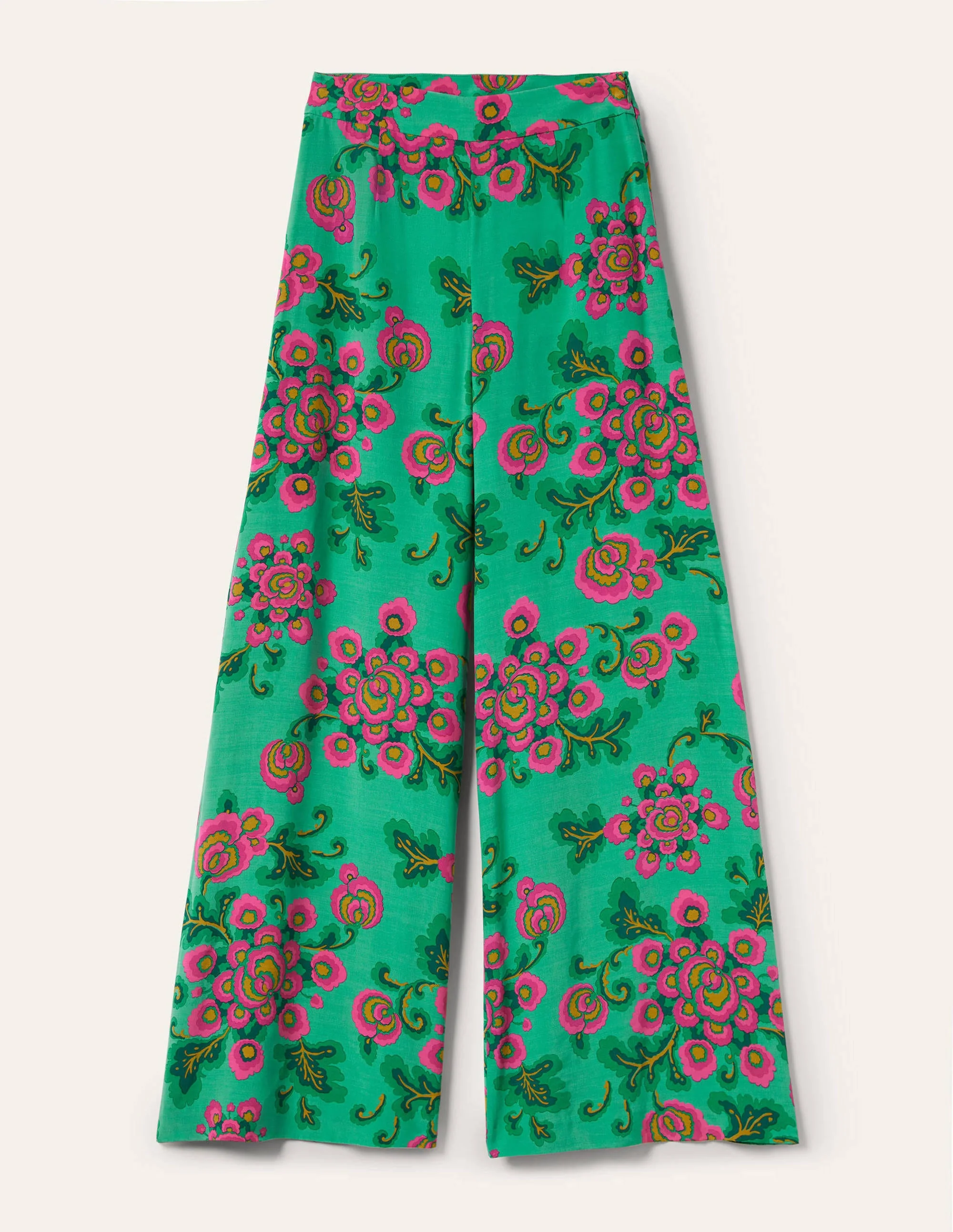Zoe Palazzo-Hose mit weitem Bein-Ming-Grün, Wildblumen - Image 7
