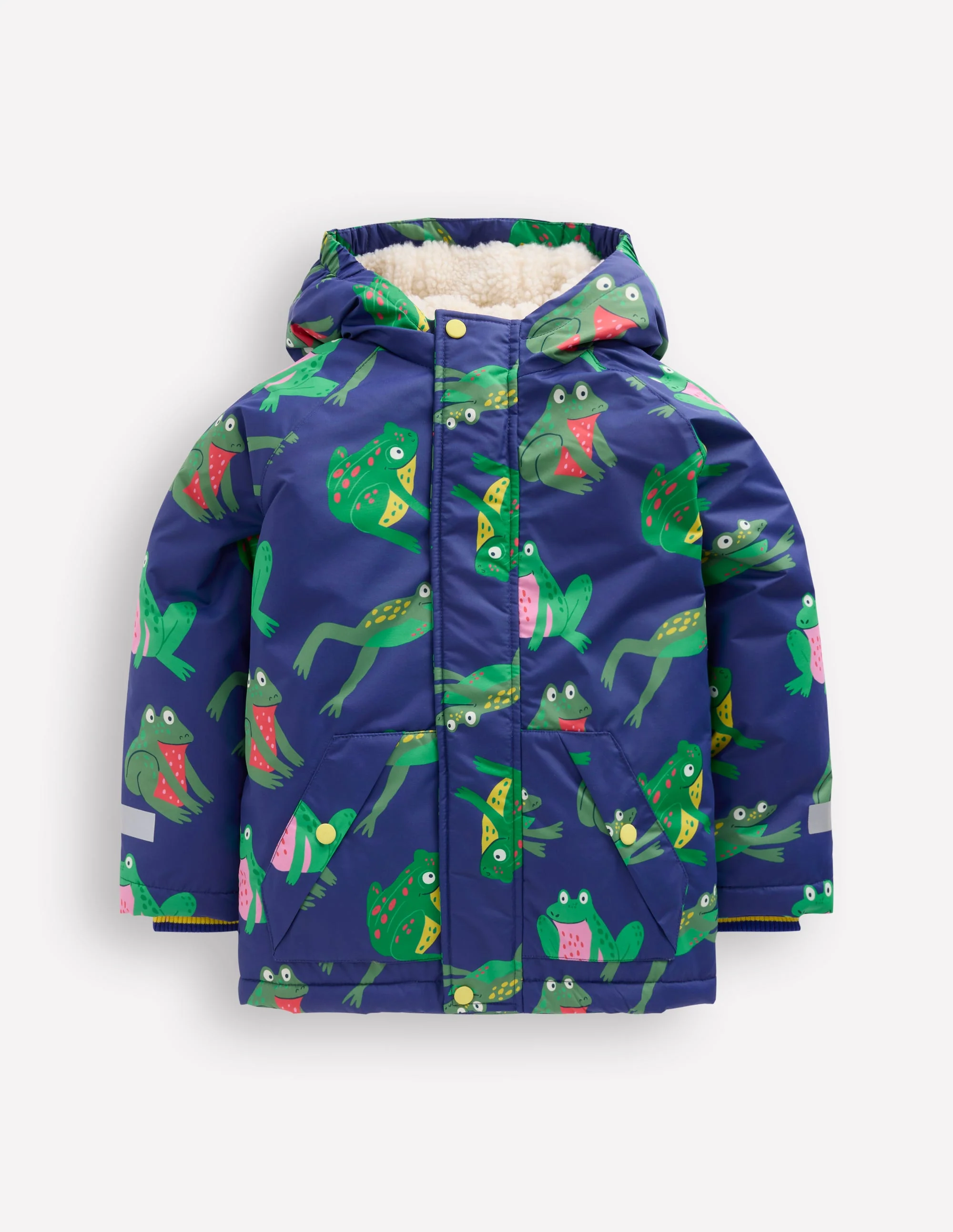 Anorak mit Teddyfellfutter-Dämmerlicht Frösche