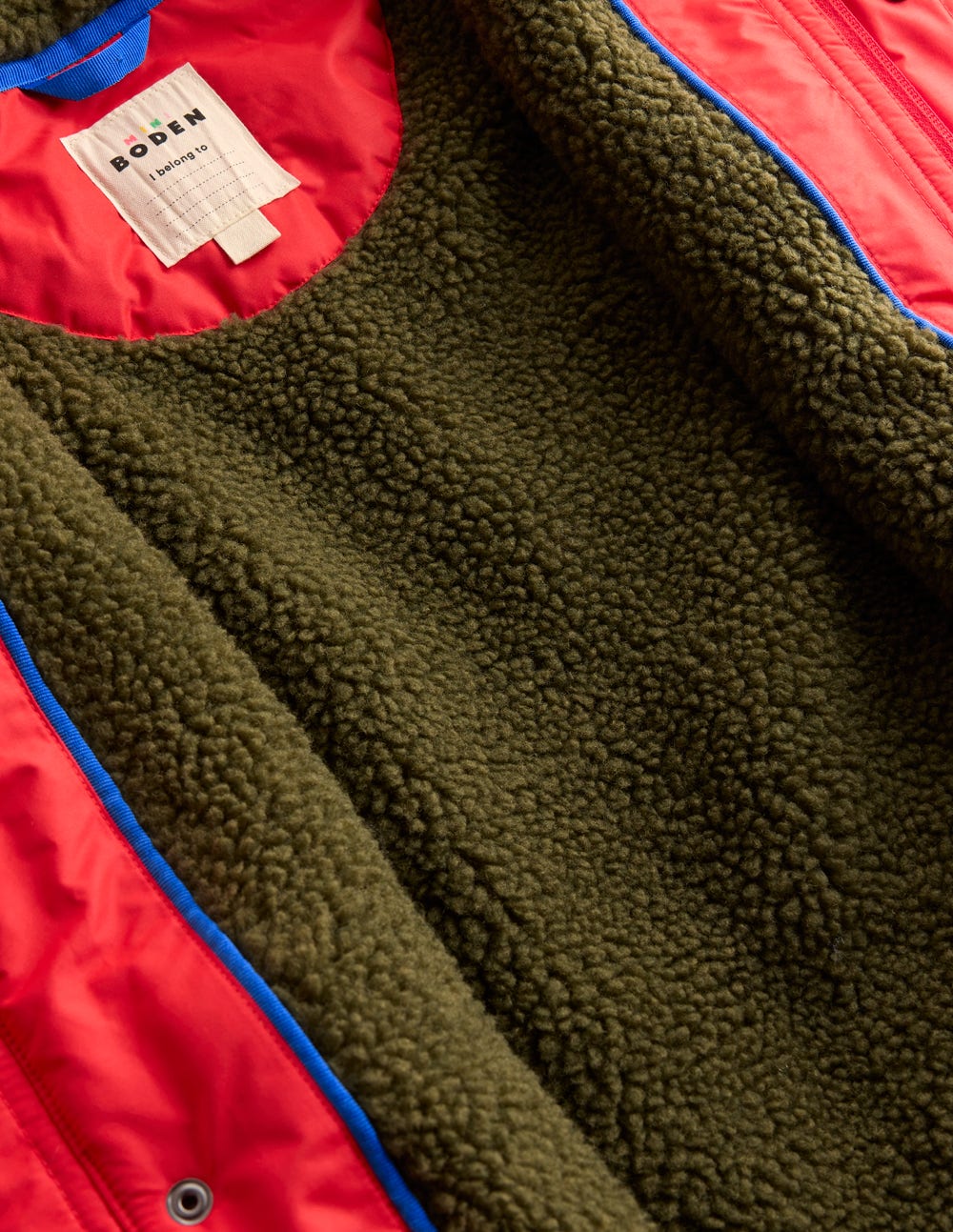 Anorak mit Teddyfellfutter-ROT - Image 5