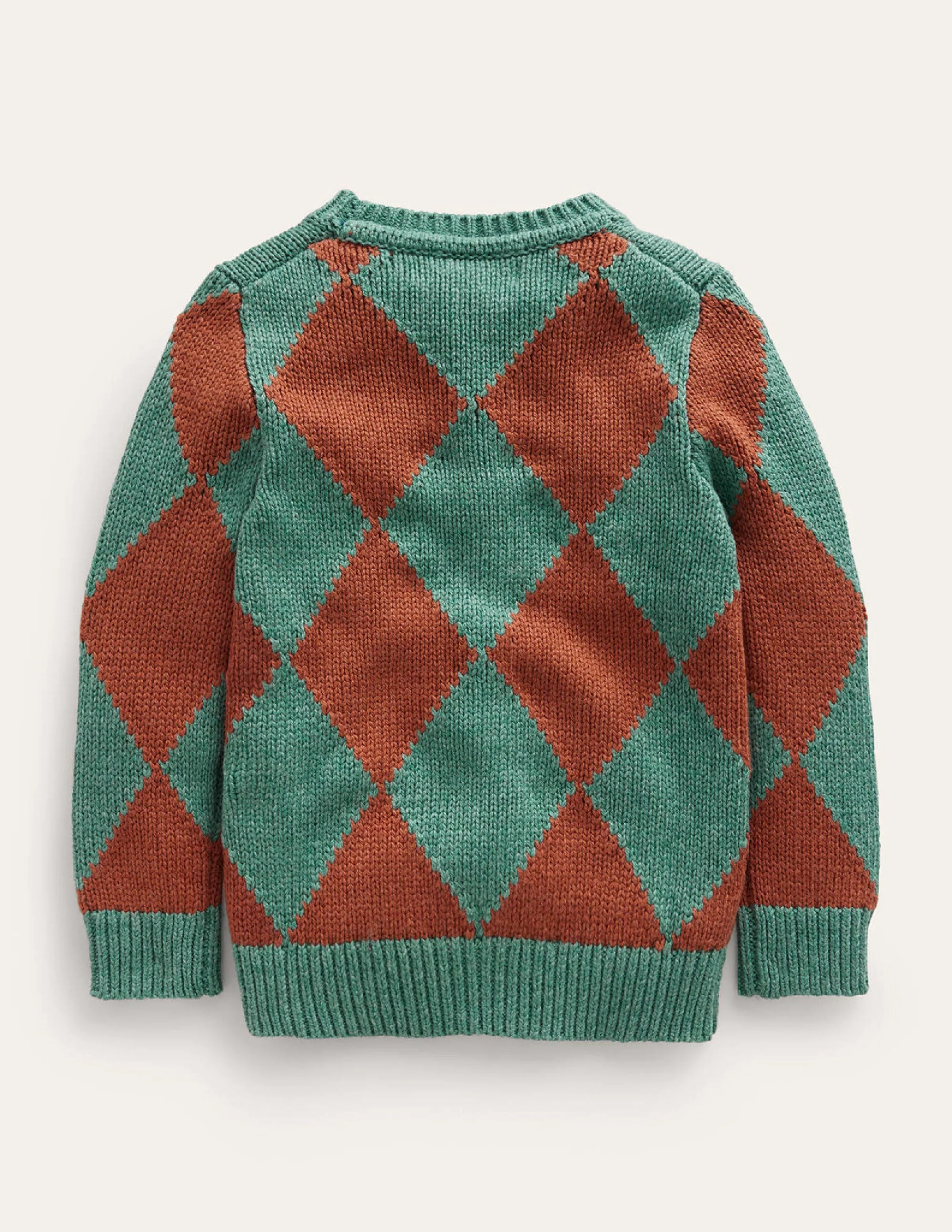 Argyle-Pullover-Rauchgrün - Image 2