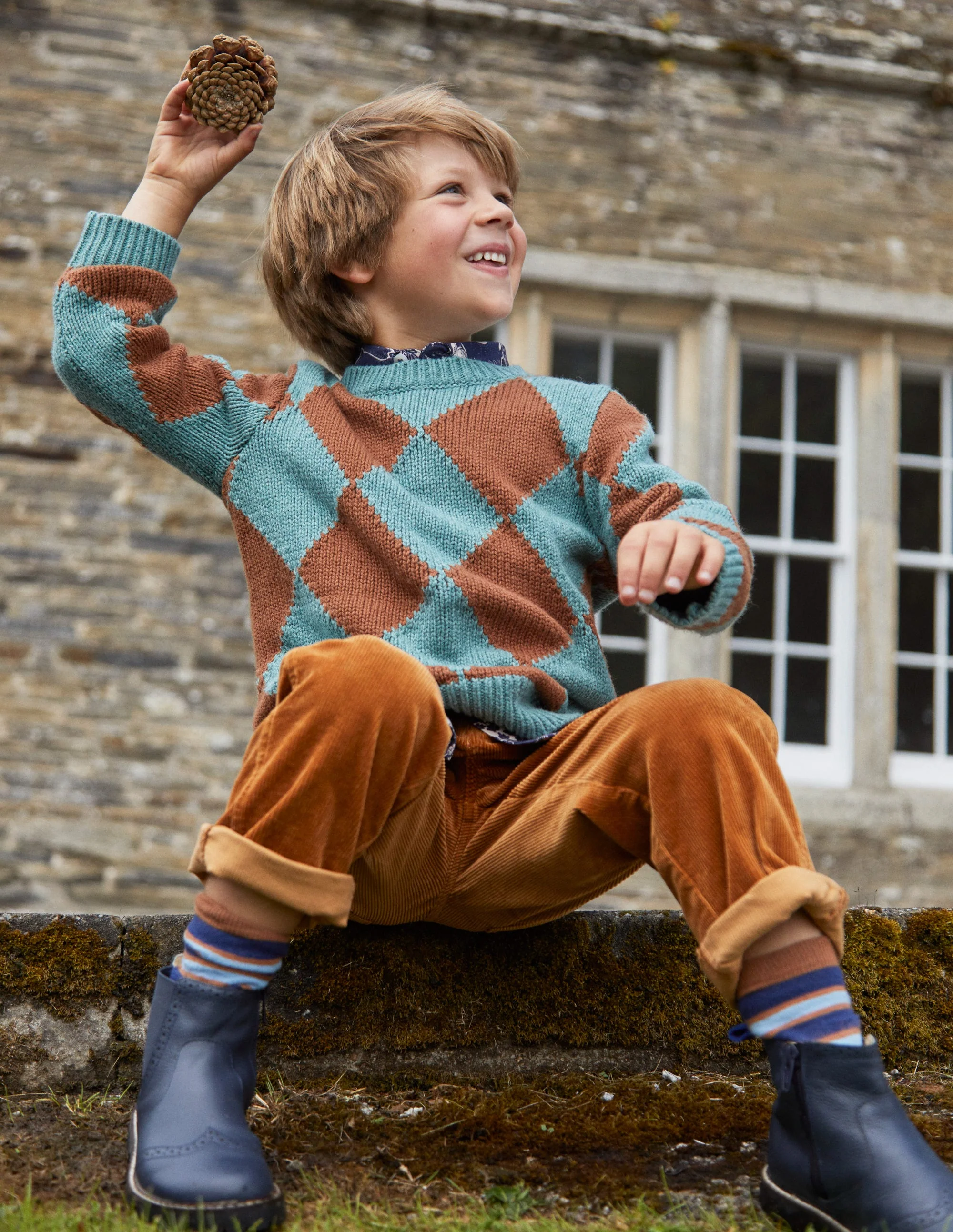 Argyle-Pullover-Rauchgrün - Image 4