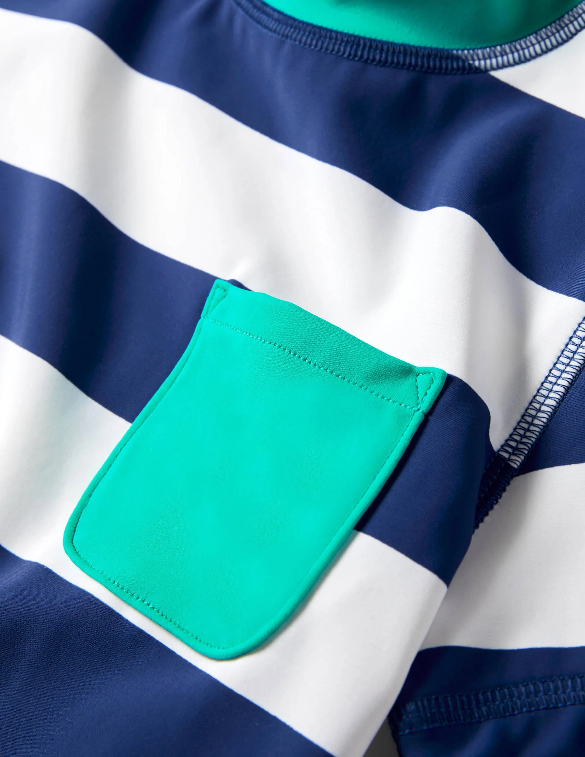 Badeshirt mit kurzen Ärmeln-Wellenblau/Weiß - Image 3