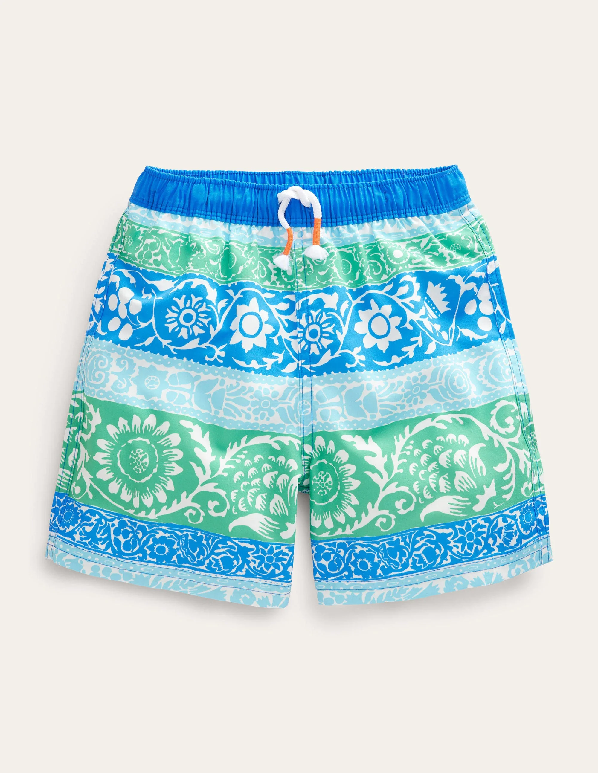 Badeshorts-Bunt, Gestreift