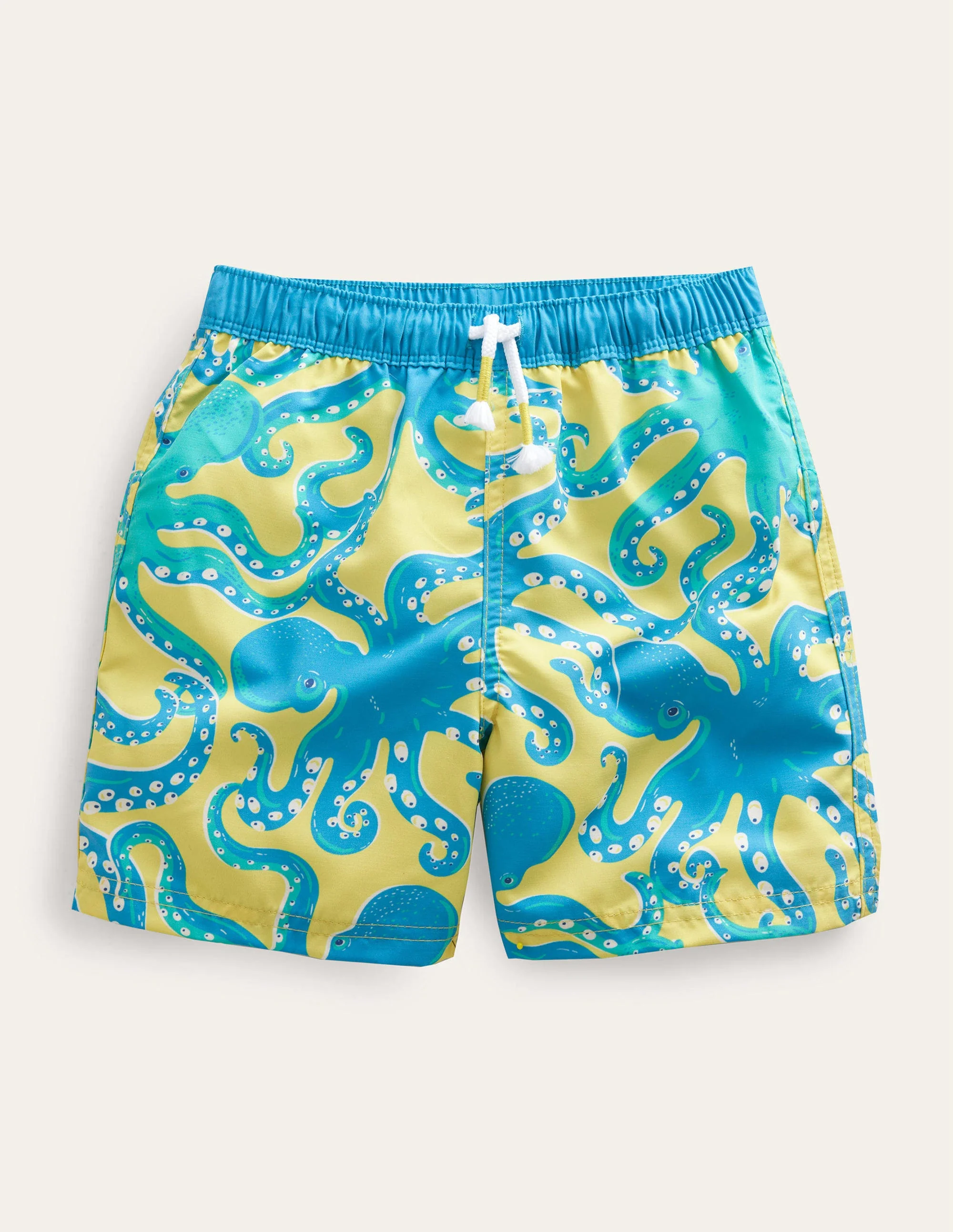 Badeshorts-Maisgelb, Oktopus