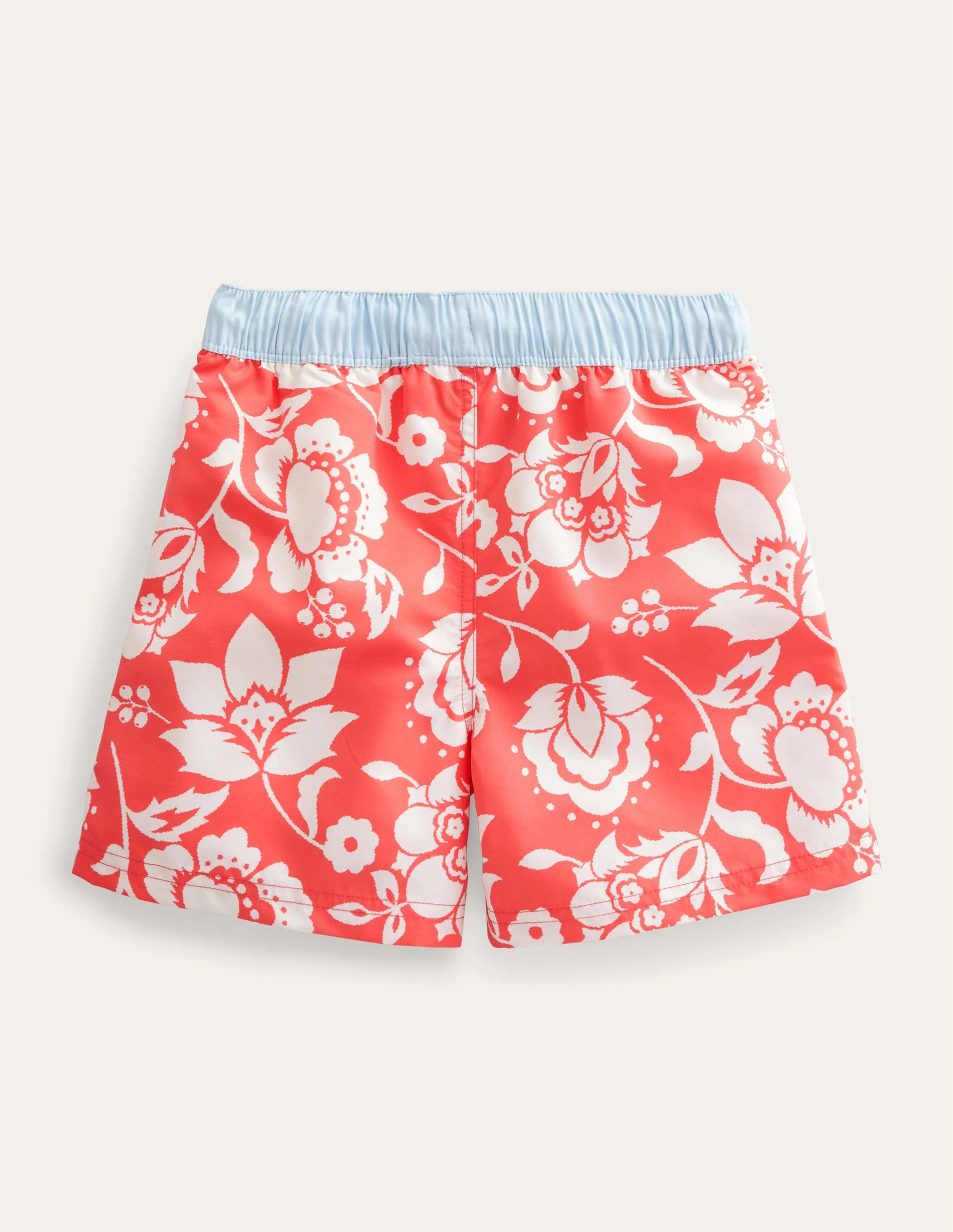 Badeshorts-Rot, Blumenmuster - Image 2