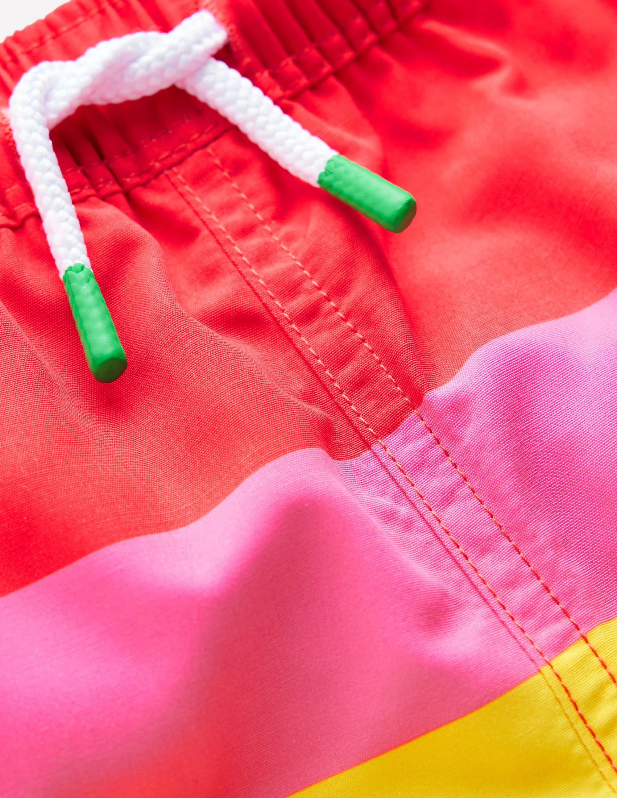 Badeshorts-Rot Bunt Gestreift - Image 3