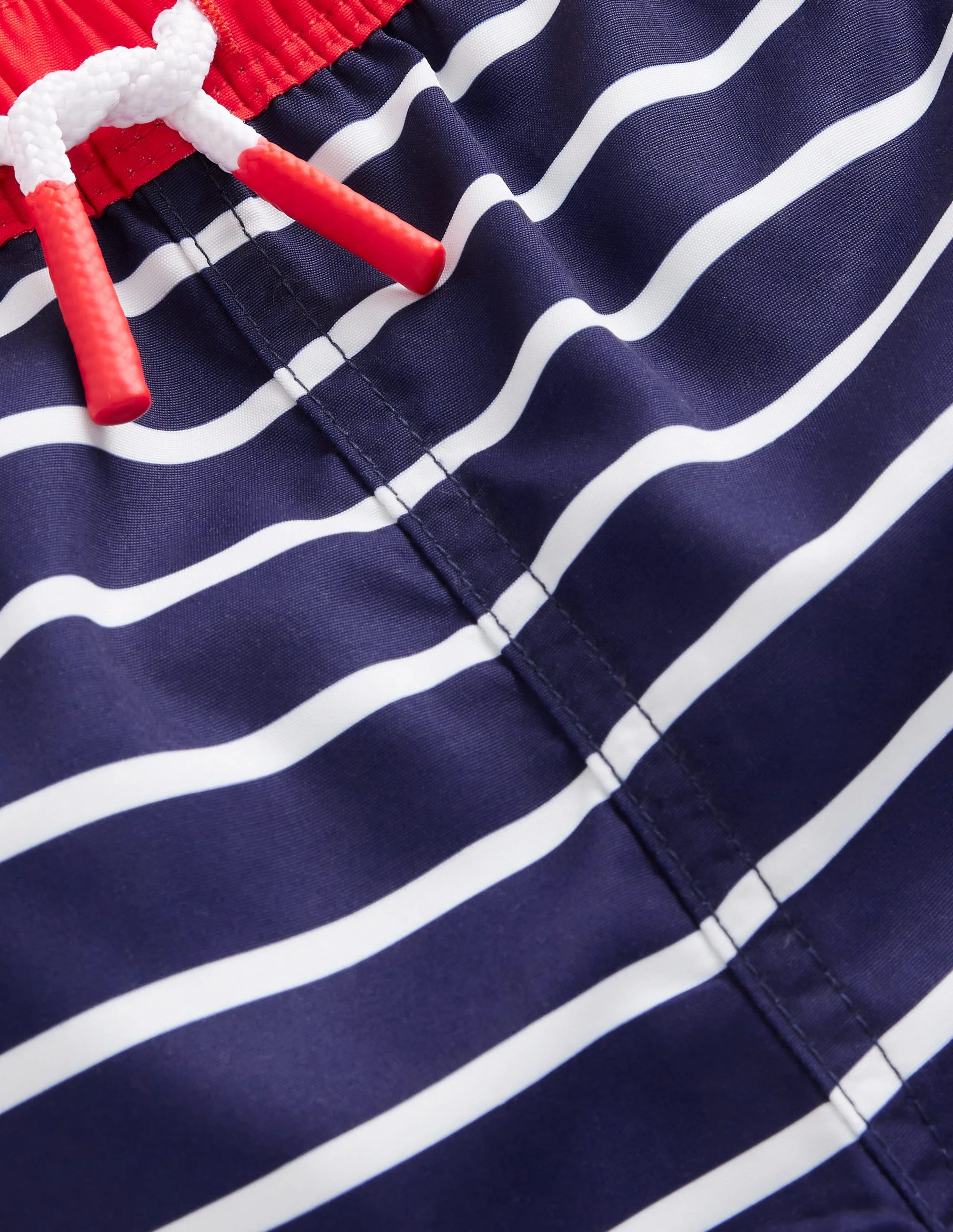 Badeshorts-Schuluniform-Marineblau und Naturweiß Streifen - Image 3