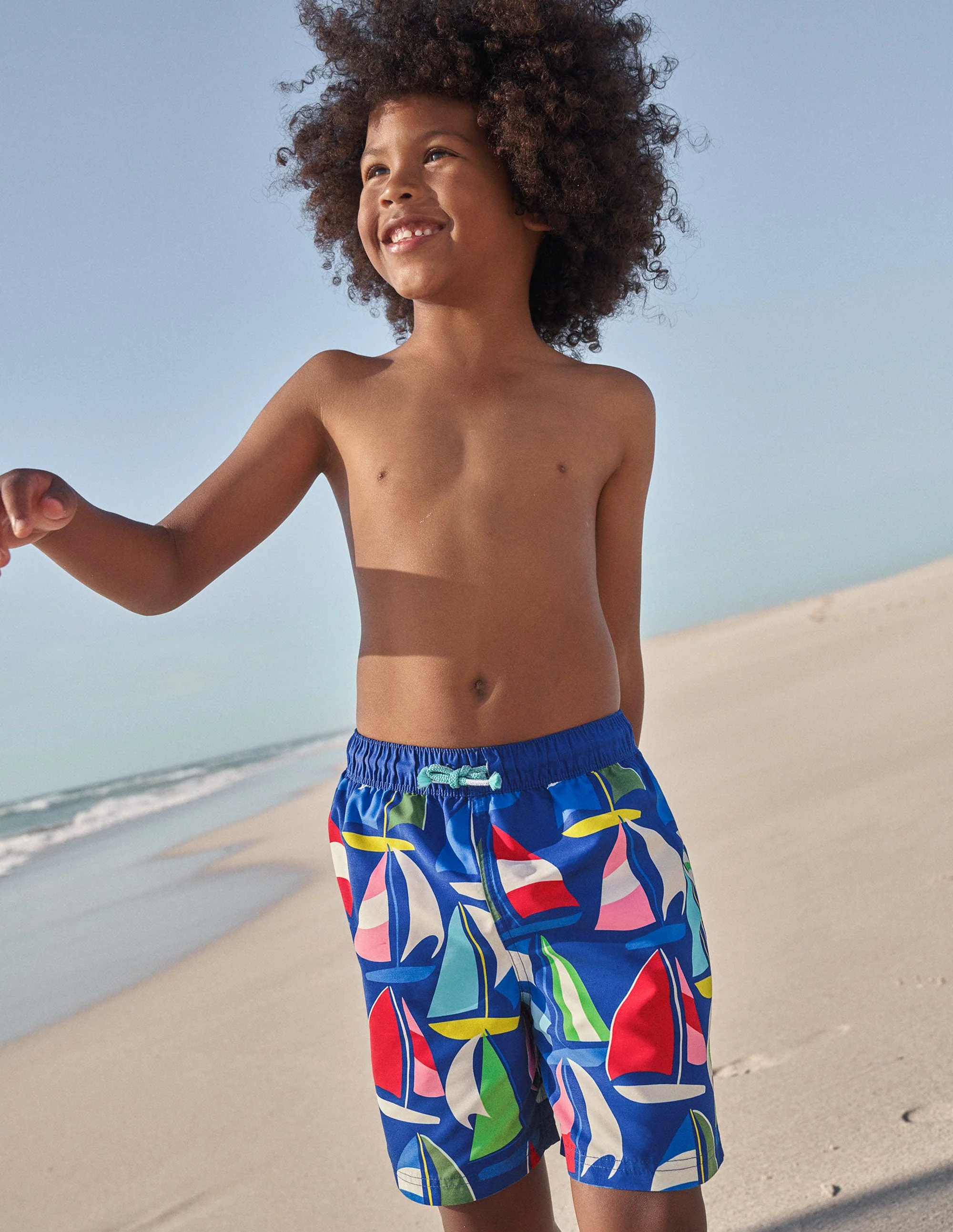 Badeshorts-Stahlblau, Boote - Image 4
