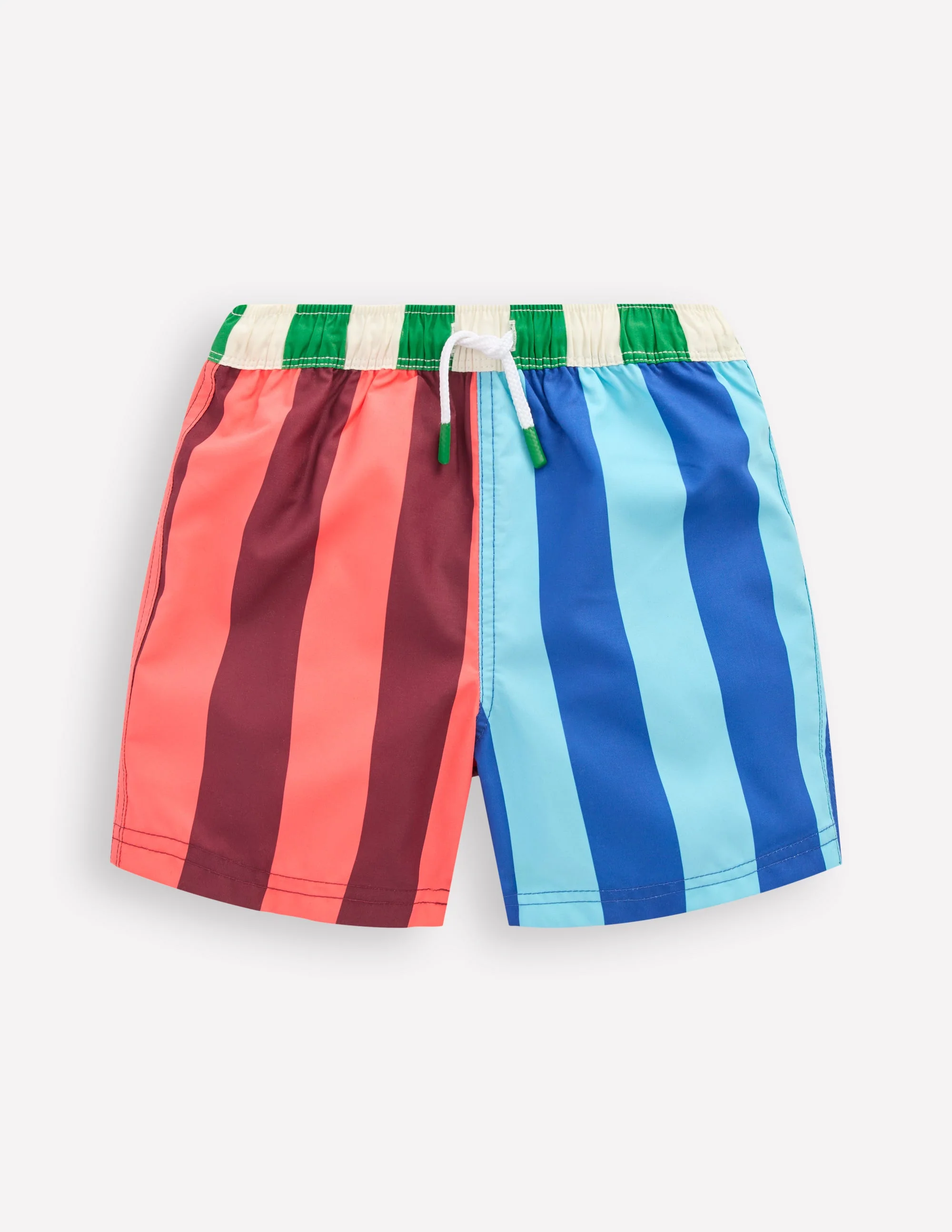 Badeshorts-Vertikal Bunt Gestreift