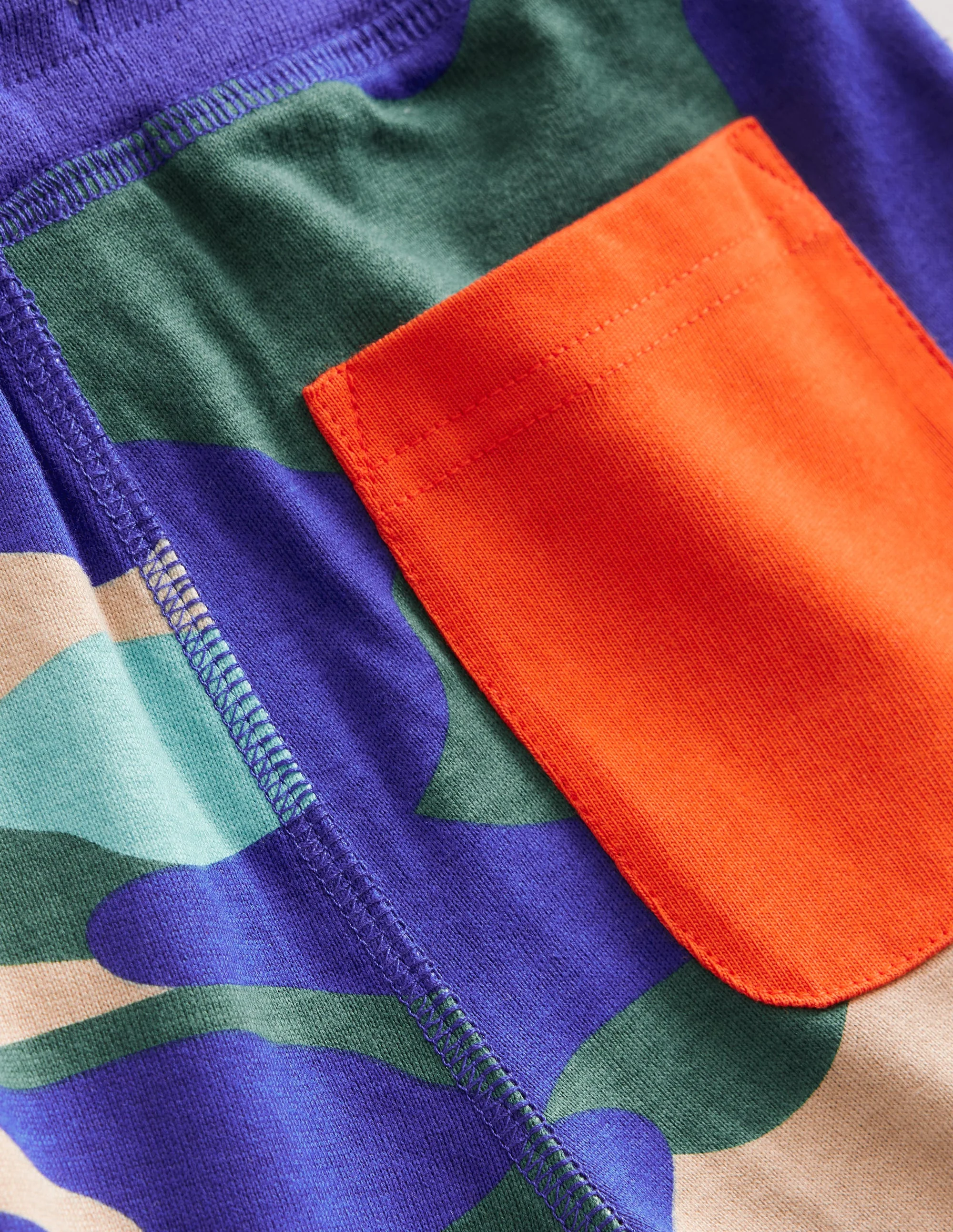 Baggyshorts aus Jersey-Blau Tarnmuster - Image 3