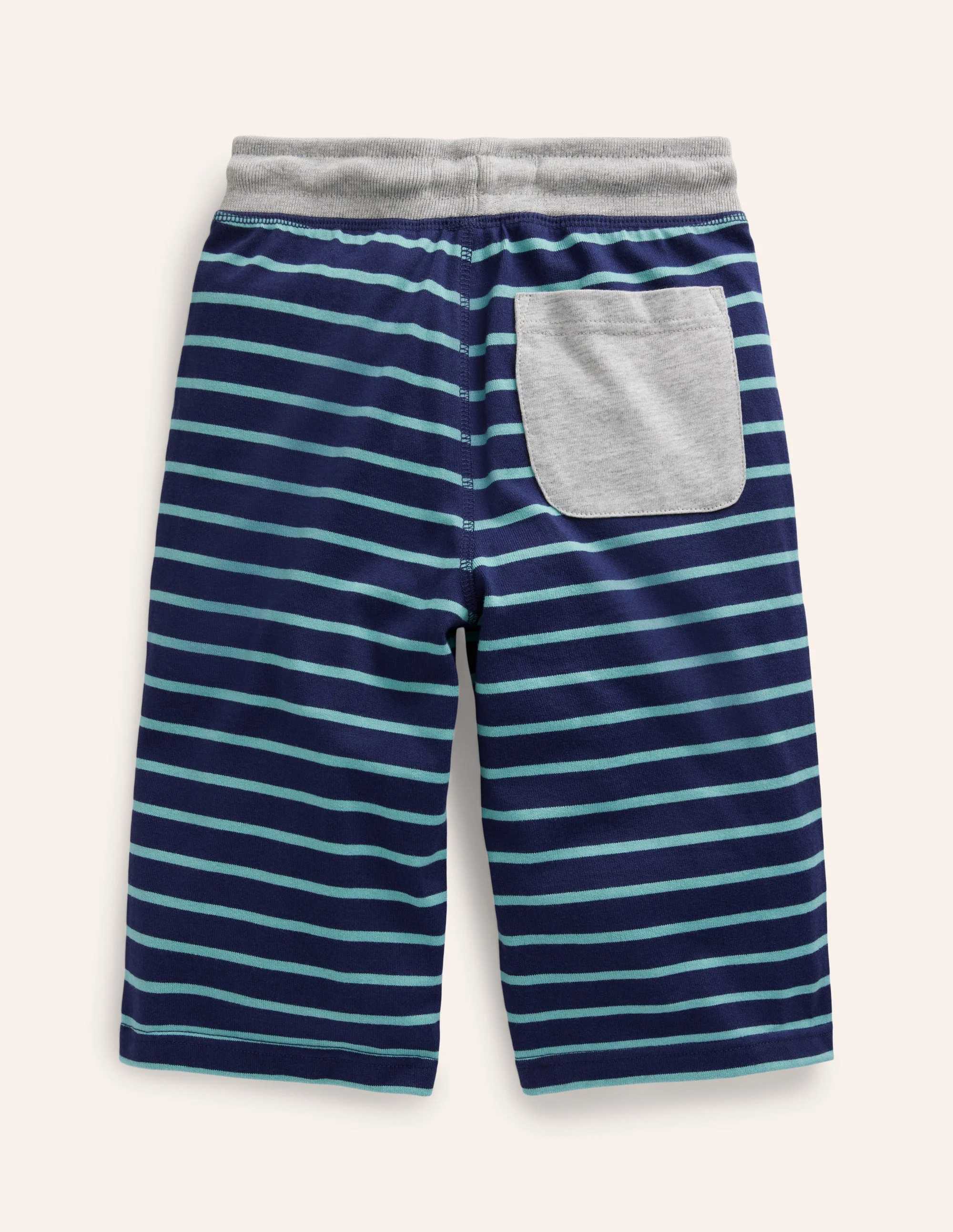 Baggyshorts aus Jersey-Blauhäher/ Georgisches Blau Streifen - Image 2
