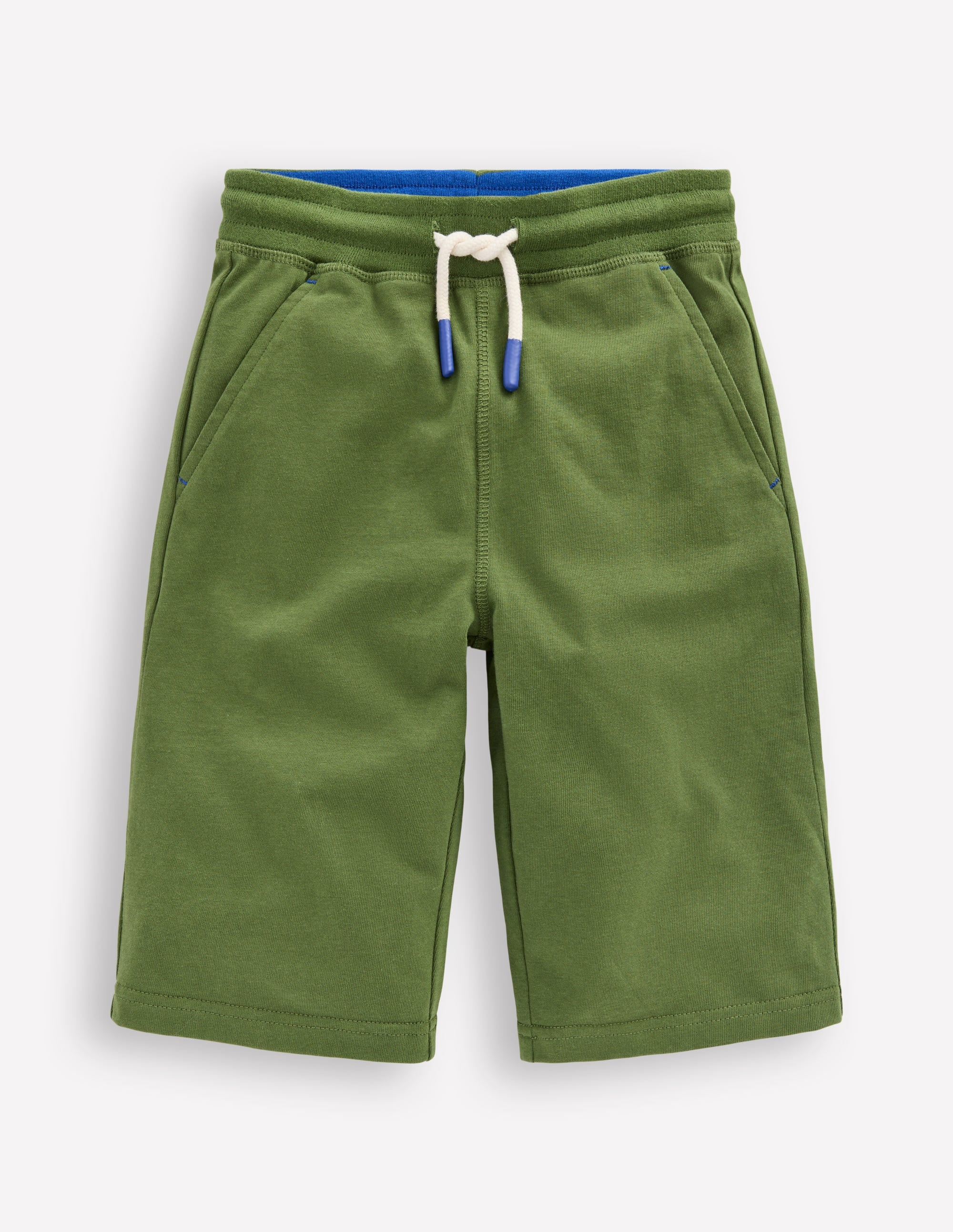 Baggyshorts aus Jersey-Hellgrün