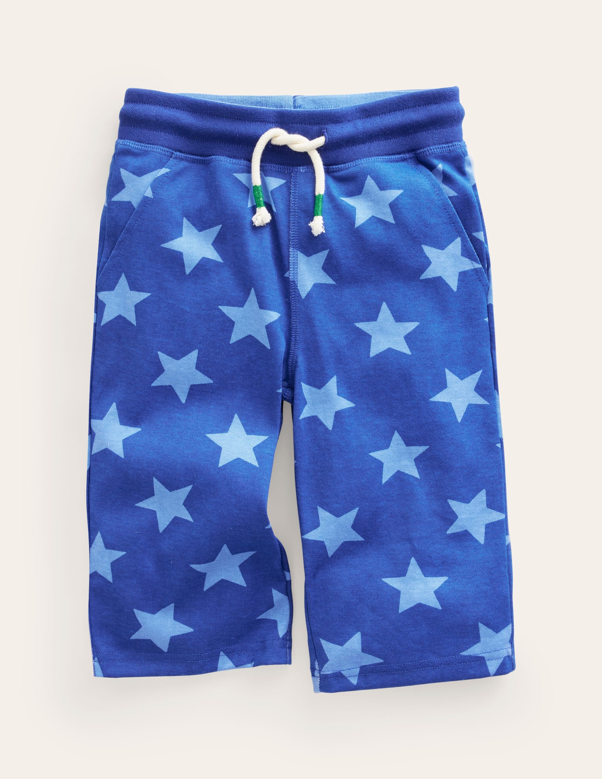 Baggyshorts aus Jersey-Saphirblau Stern