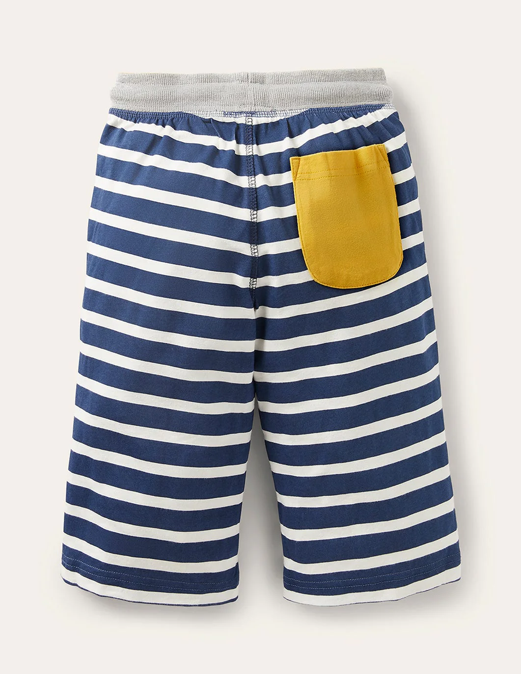 Baggyshorts aus Jersey-Schuluniform-Marineblau und Naturweiß - Image 2