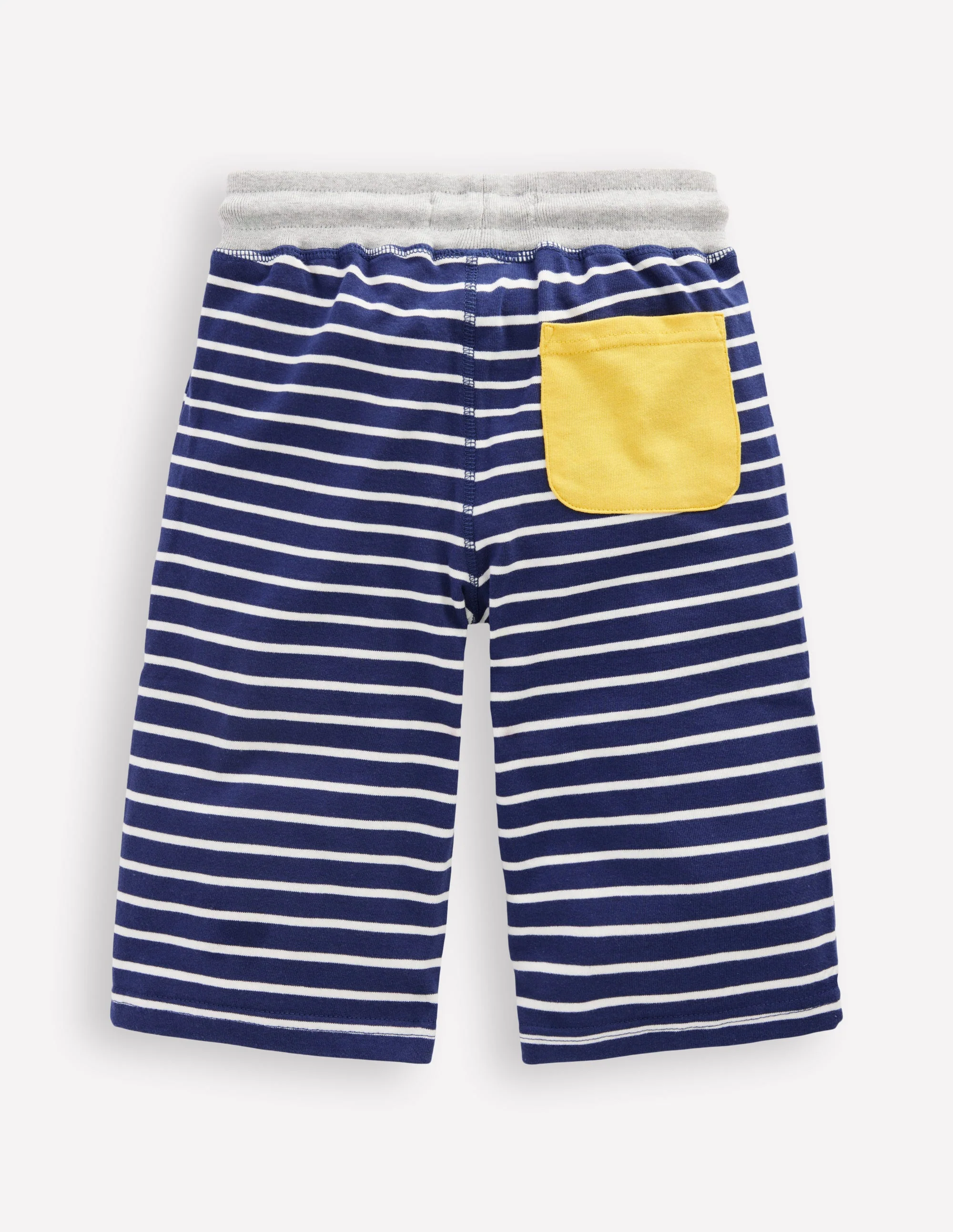 Baggyshorts aus Jersey-Schuluniform-Marineblau und Naturweiß - Image 2