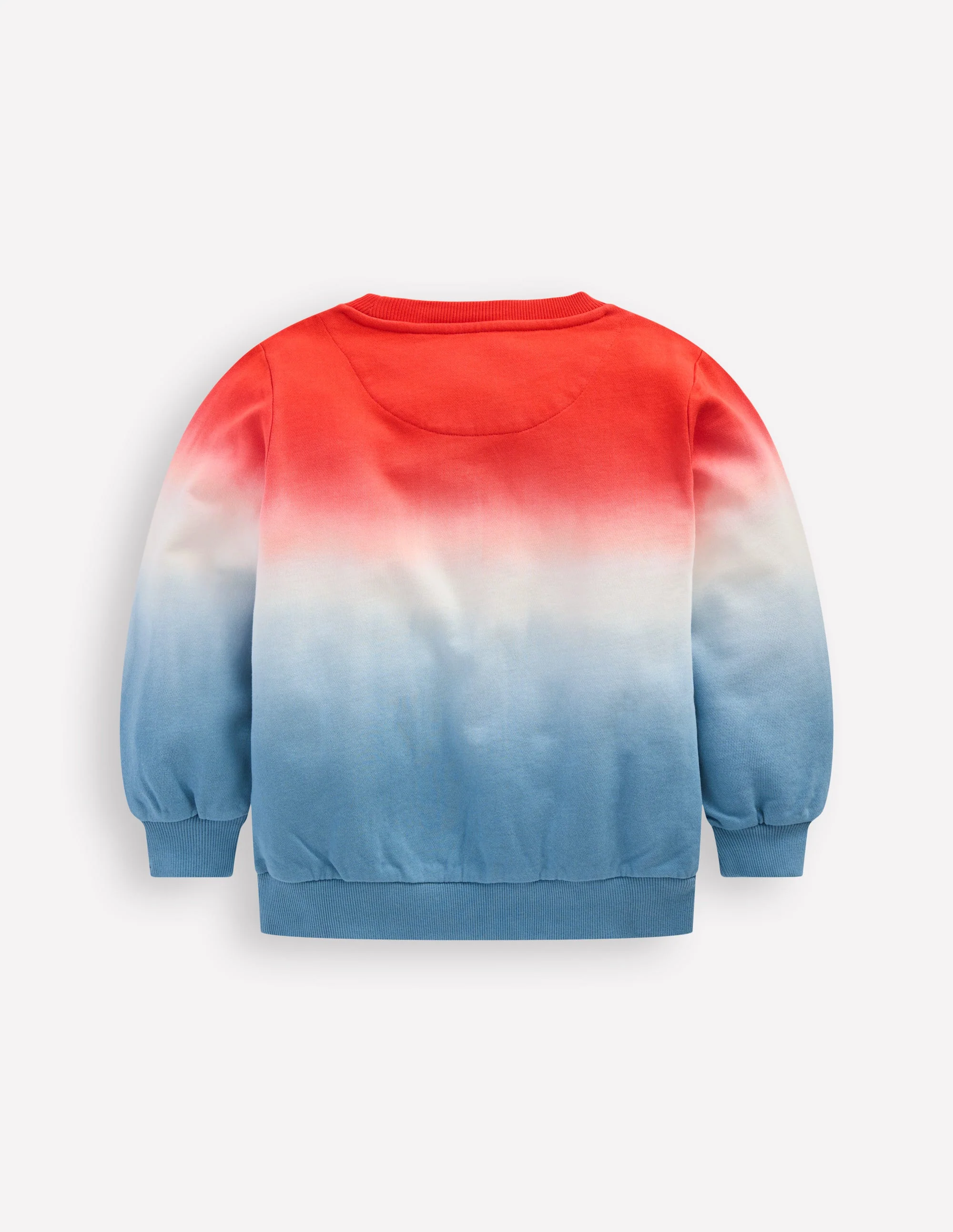 Batik-Sweatshirt-Gletscherblau/Sonnenuntergangsorange - Image 2