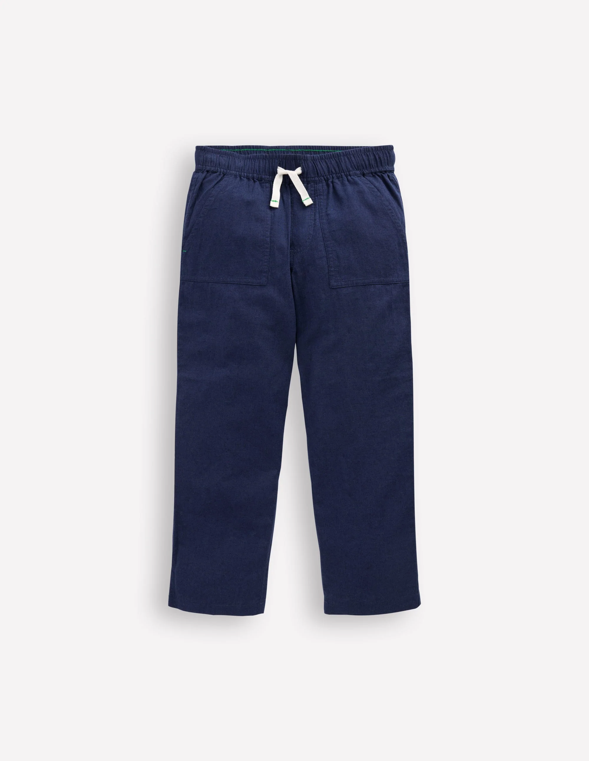 Baumwoll-Leinen-Hose zum Hineinschlüpfen-Marineblaue