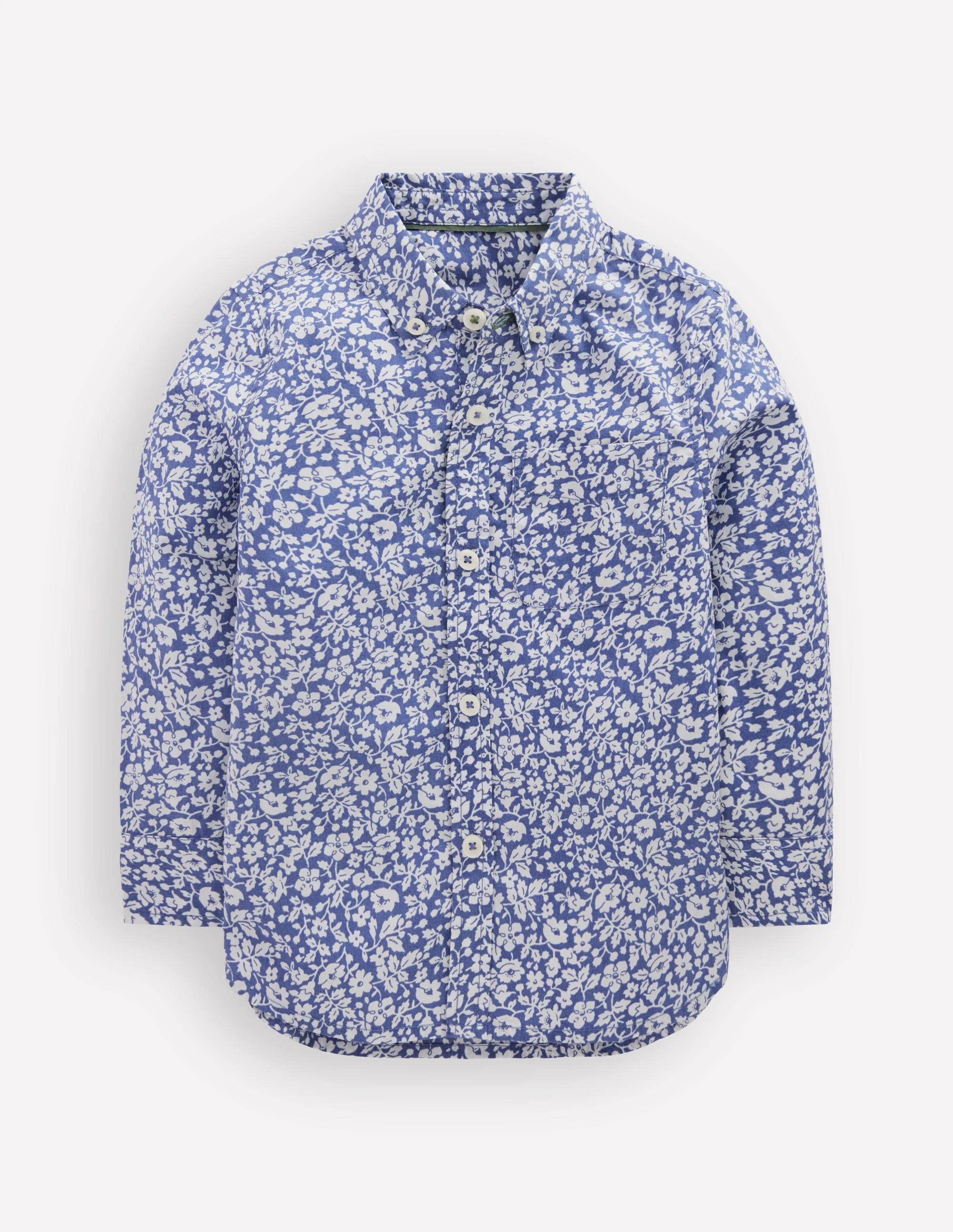Baumwollhemd-Filigranes Blumenmuster