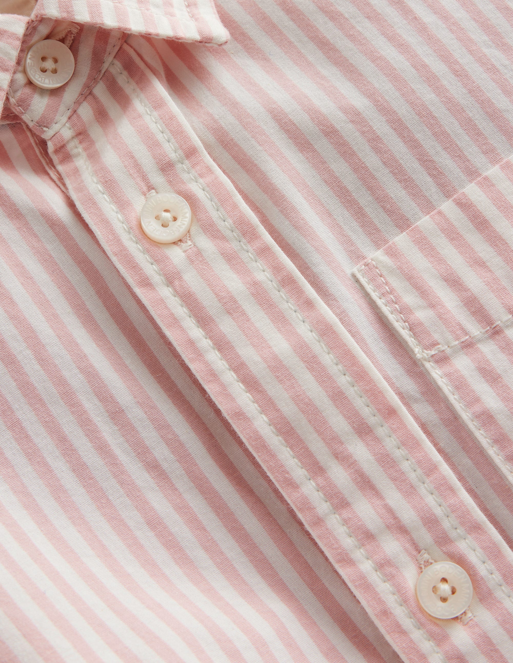 Baumwollhemd-Französisch Pink/Naturweiß gestreift - Image 3