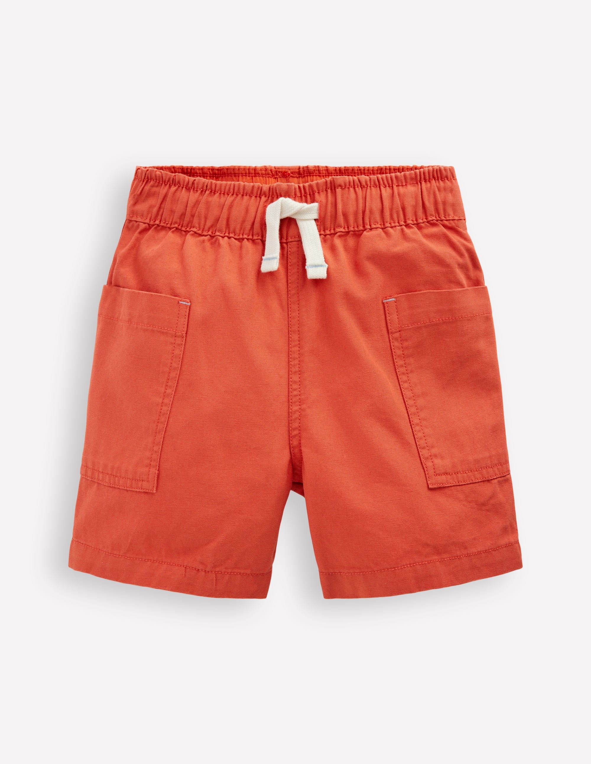 Baumwollshorts mit Tasche-Granatrosa