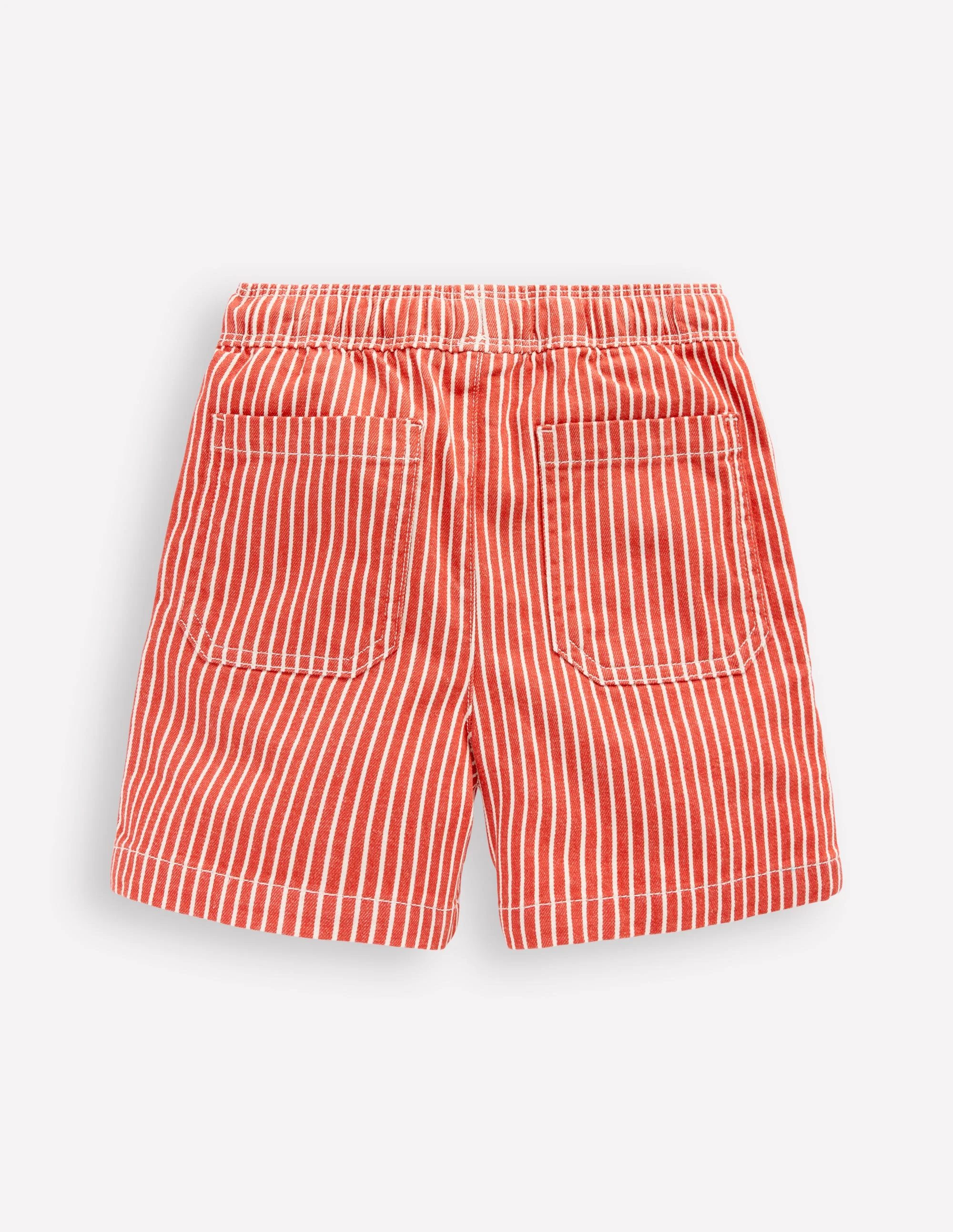 Baumwollshorts zum Hineinschlüpfen-Rot, Feine Streifen - Image 2