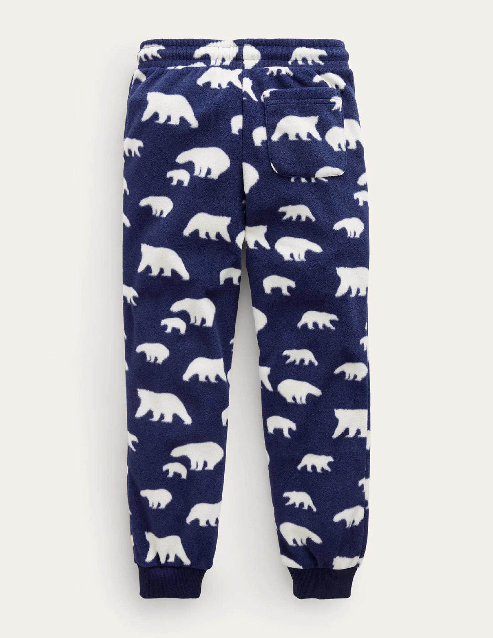 Bedruckte Fleece-Jogginghose-Schuluniform-Marineblau Eisbär - Image 2