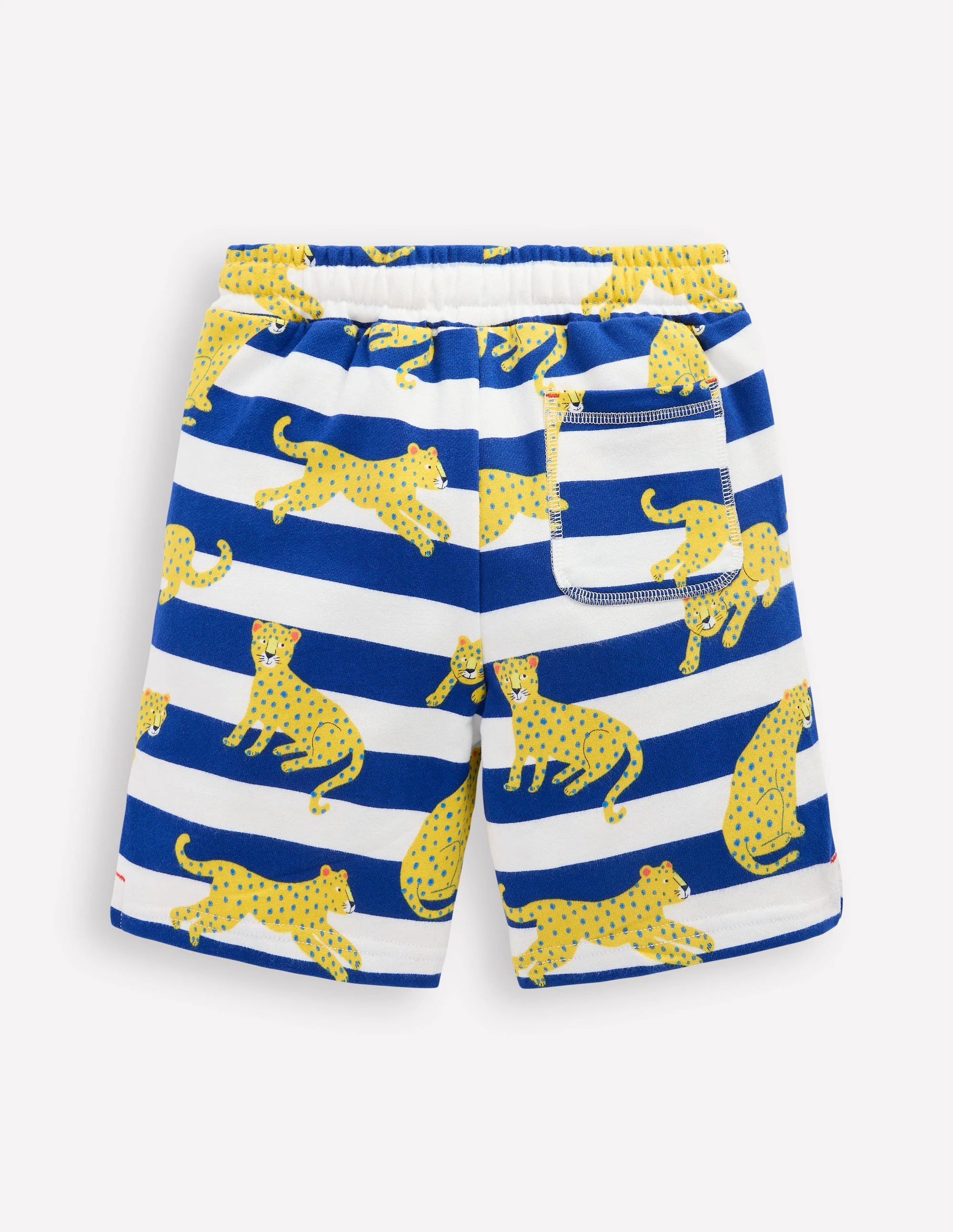 Bedruckte Shorts-Leuchtendes Blau Leopard Streifen