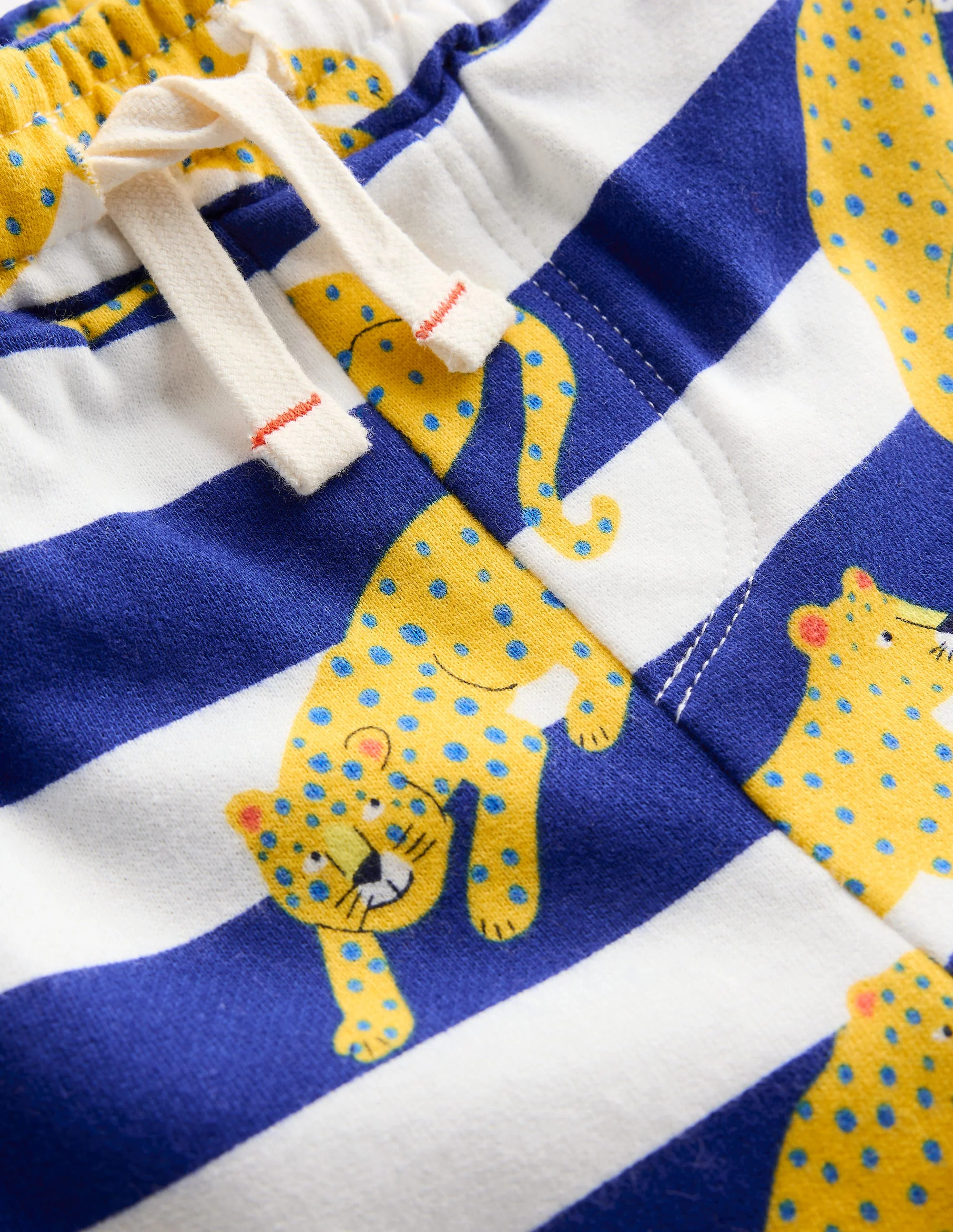 Bedruckte Shorts-Leuchtendes Blau Leopard Streifen - Image 3