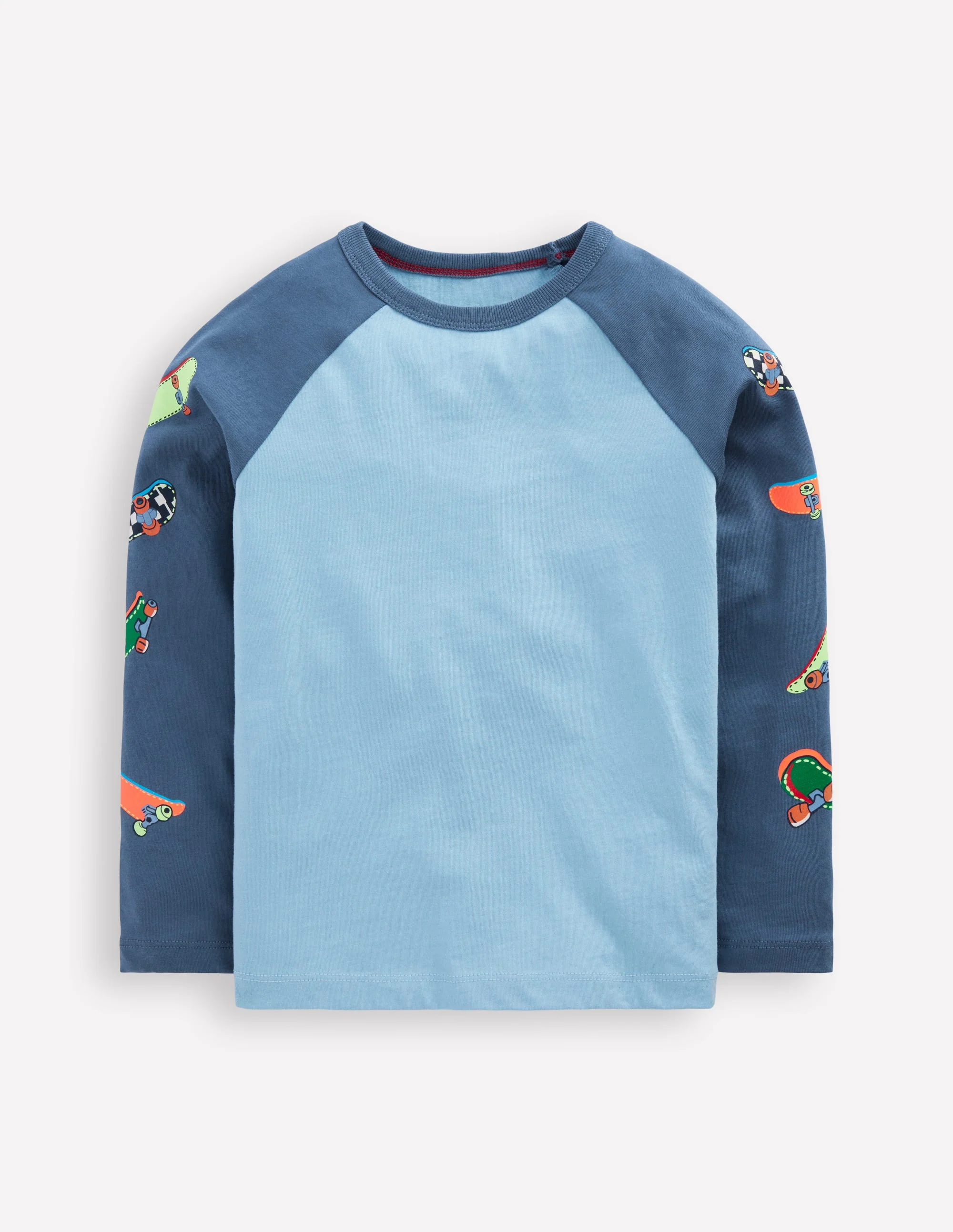 Bedrucktes Langarmshirt mit Raglanärmlen-Blau Wochenende Skateboards - Image 3