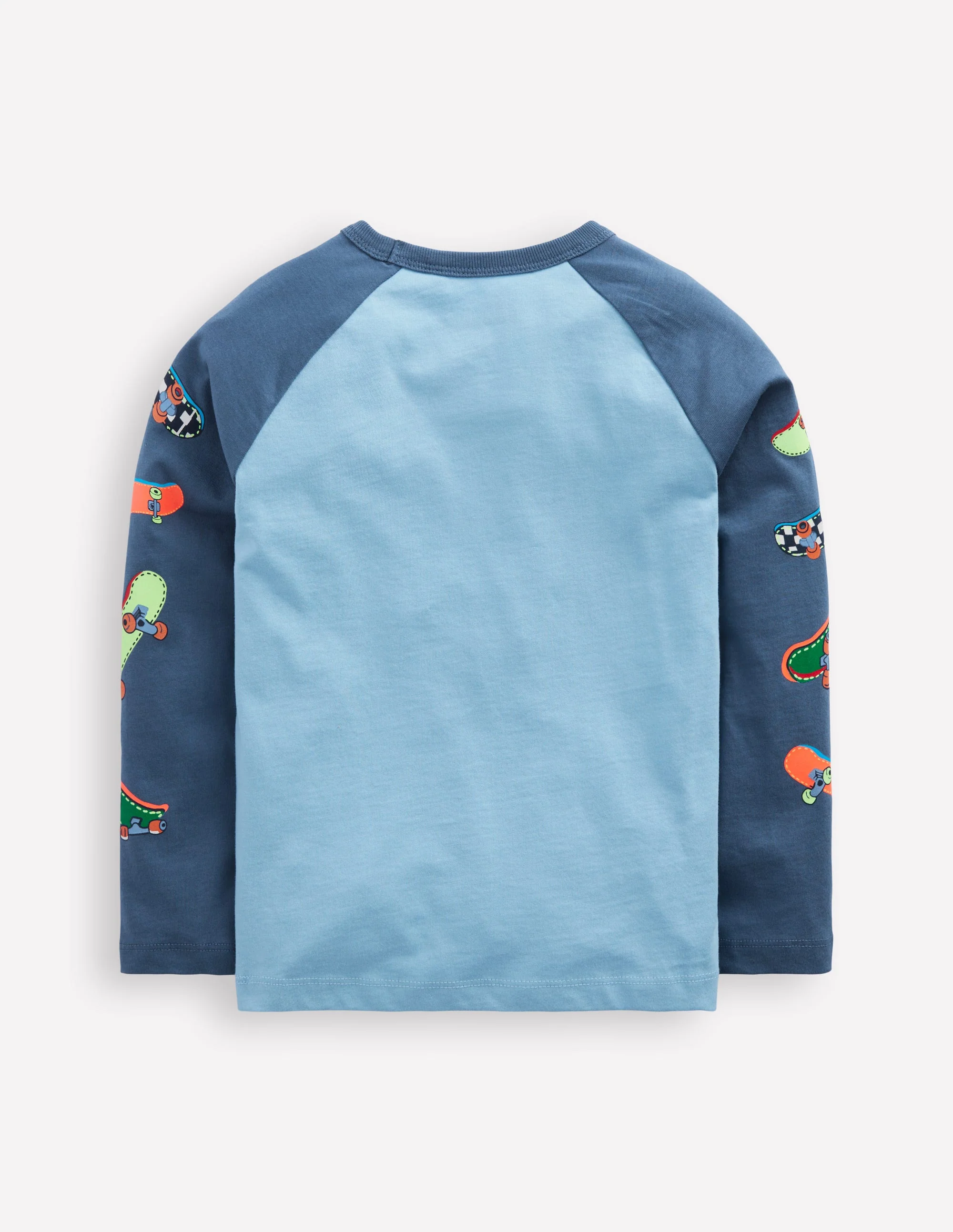 Bedrucktes Langarmshirt mit Raglanärmlen-Blau Wochenende Skateboards - Image 4