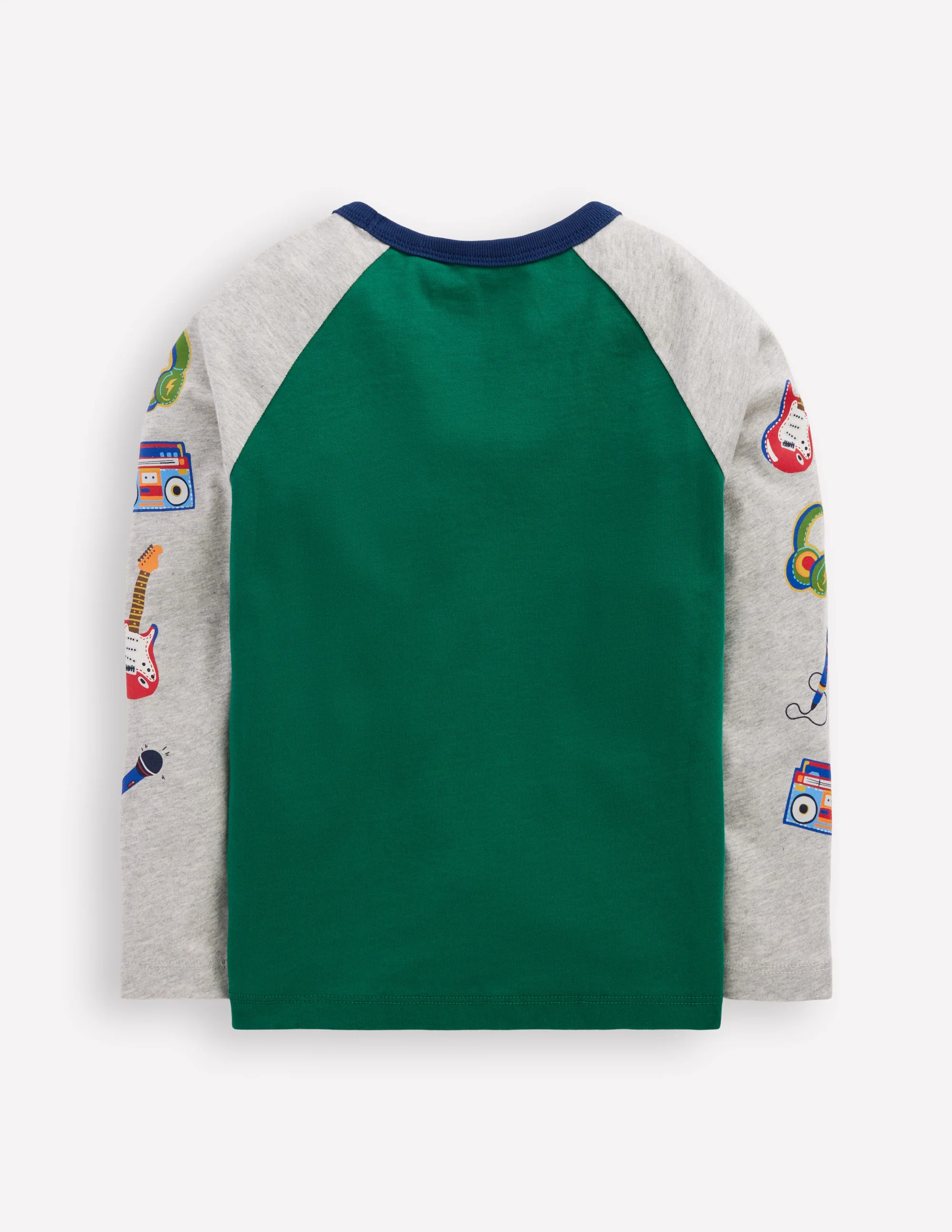 Bedrucktes Langarmshirt mit Raglanärmlen-Grün Wochenendmotiv - Image 2
