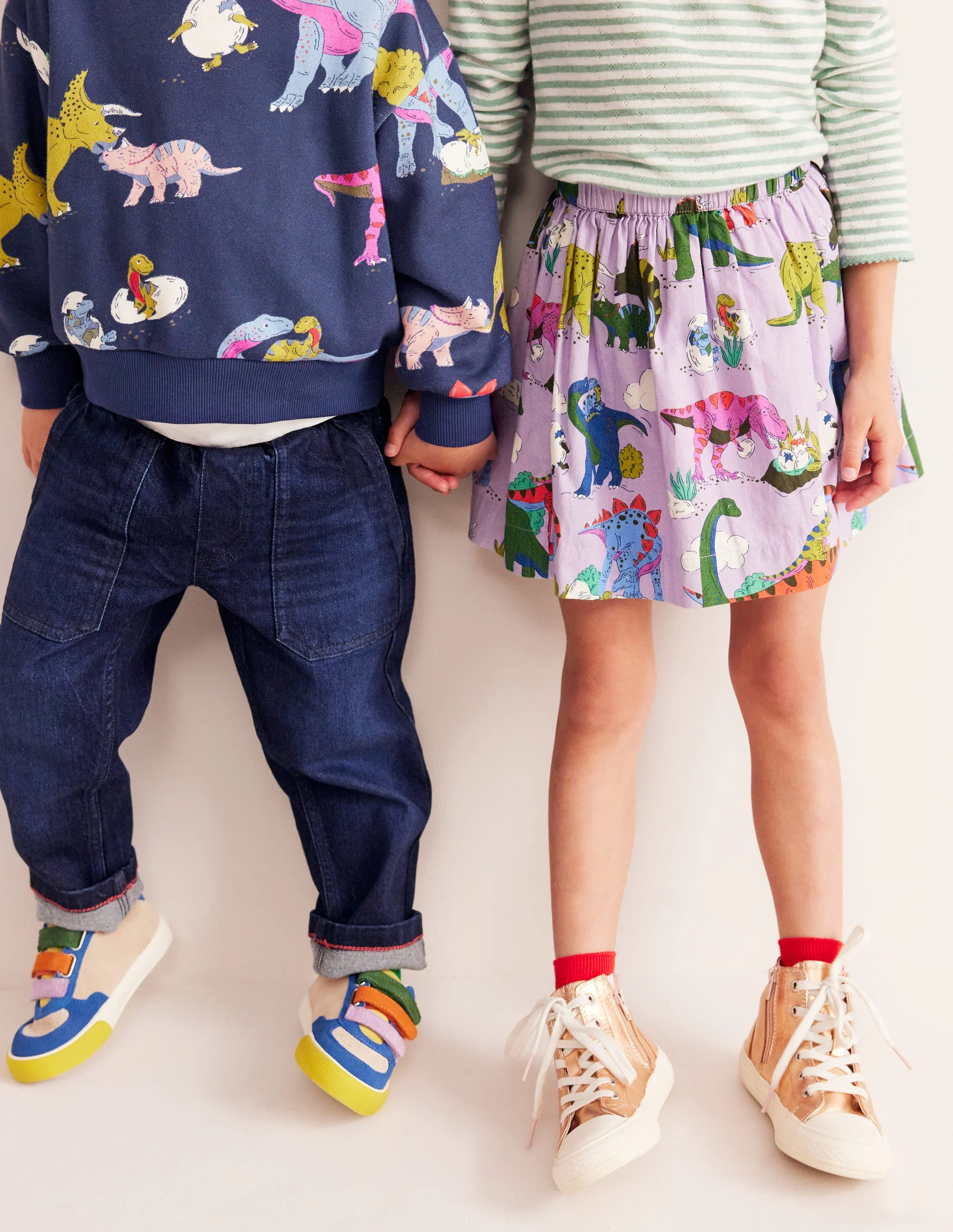 Bedrucktes Sweatshirt-Bunt Dino-Familie - Image 4