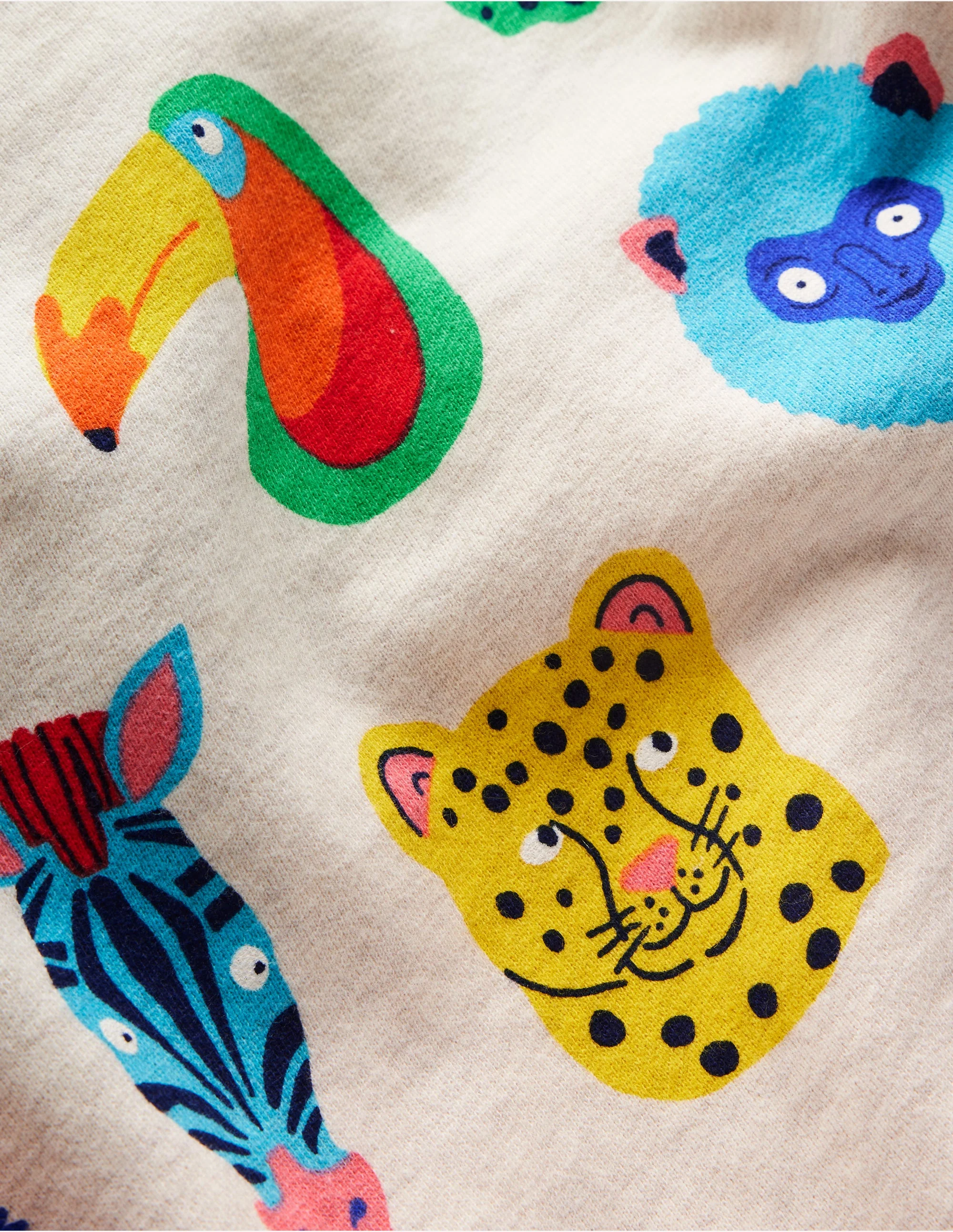 Bedrucktes Sweatshirt-Bunt Tiergesichter - Image 3