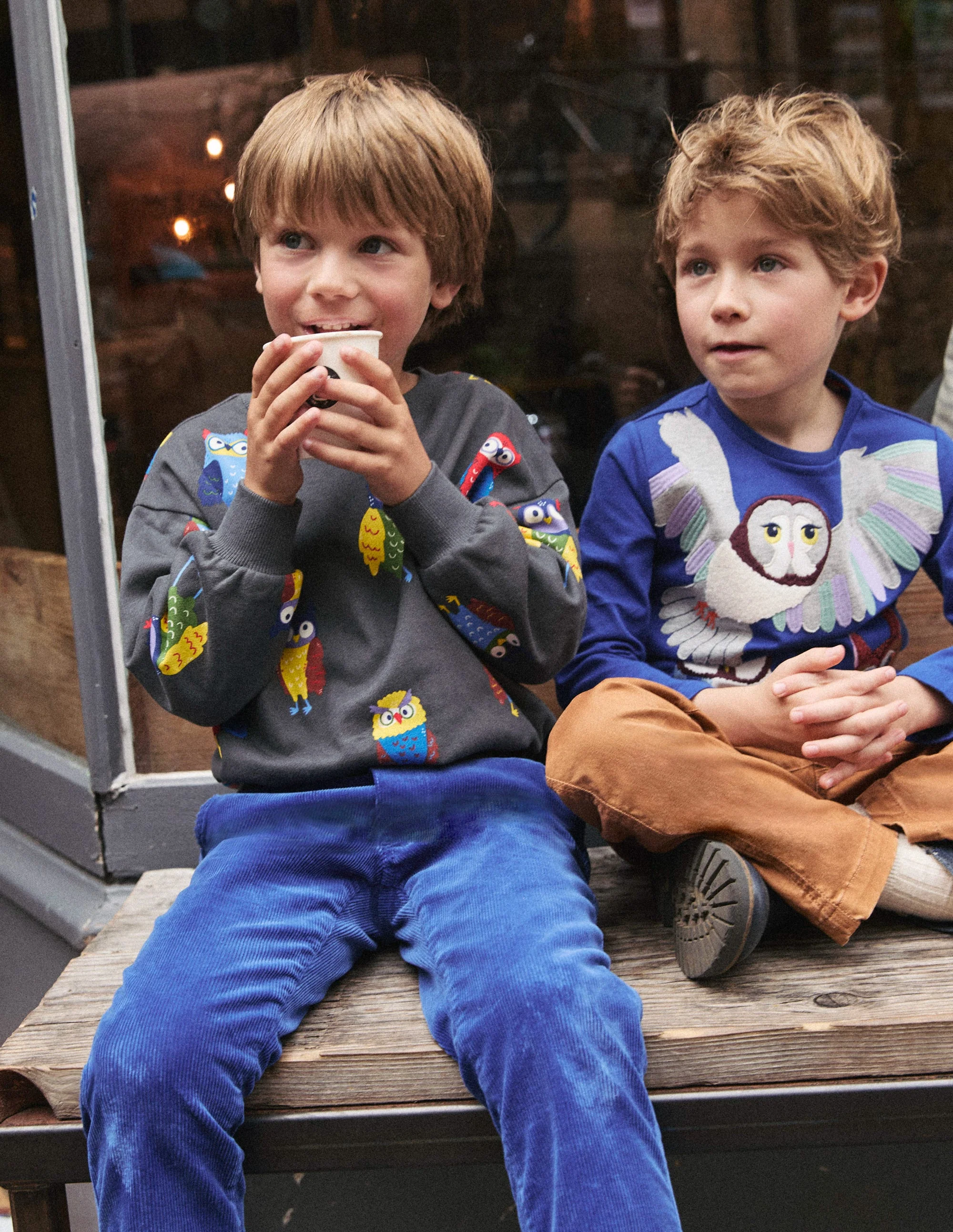 Bedrucktes Sweatshirt-Coole Eulen - Image 4