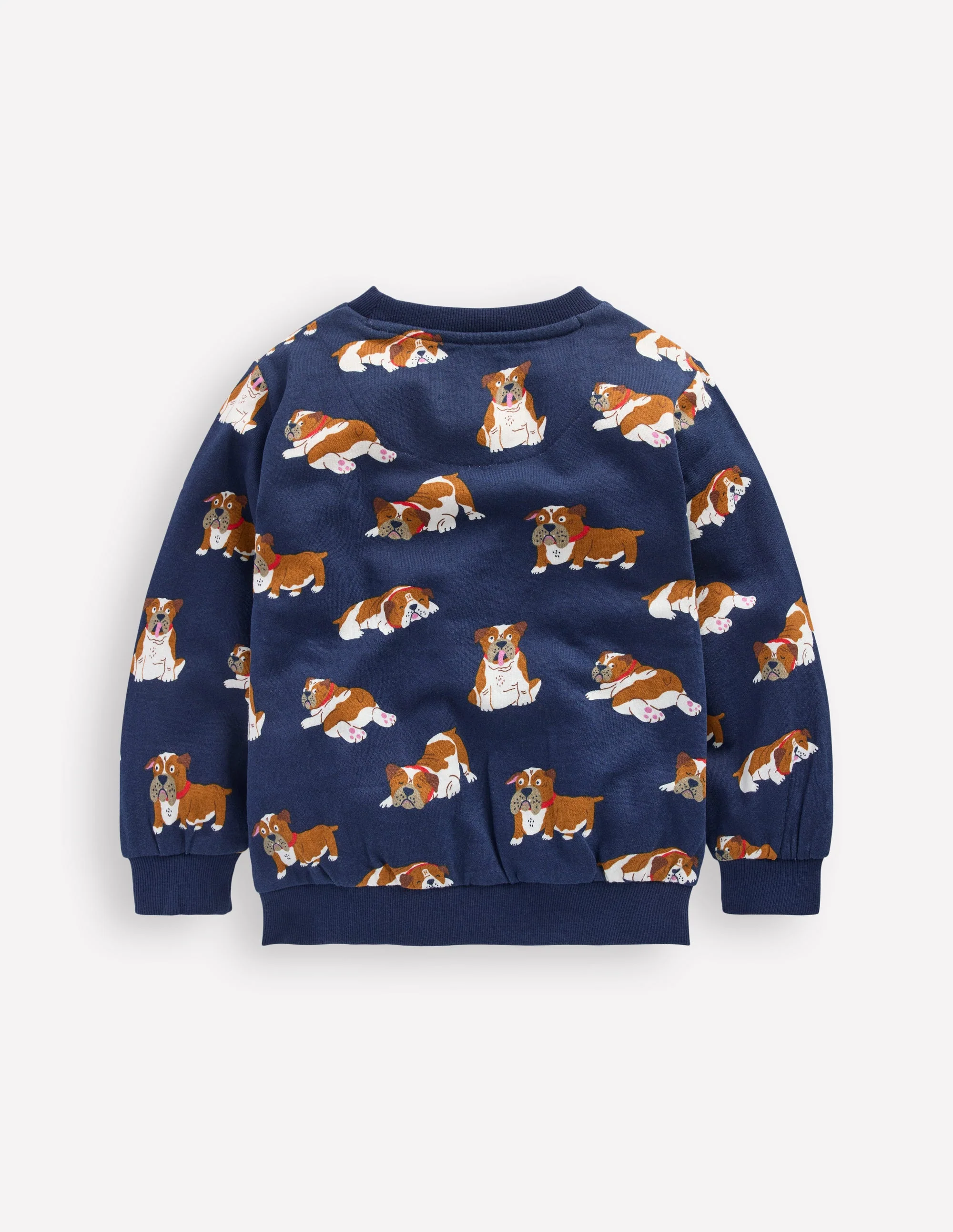 Bedrucktes Sweatshirt für den Alltag-Blau Bulldoggen - Image 2