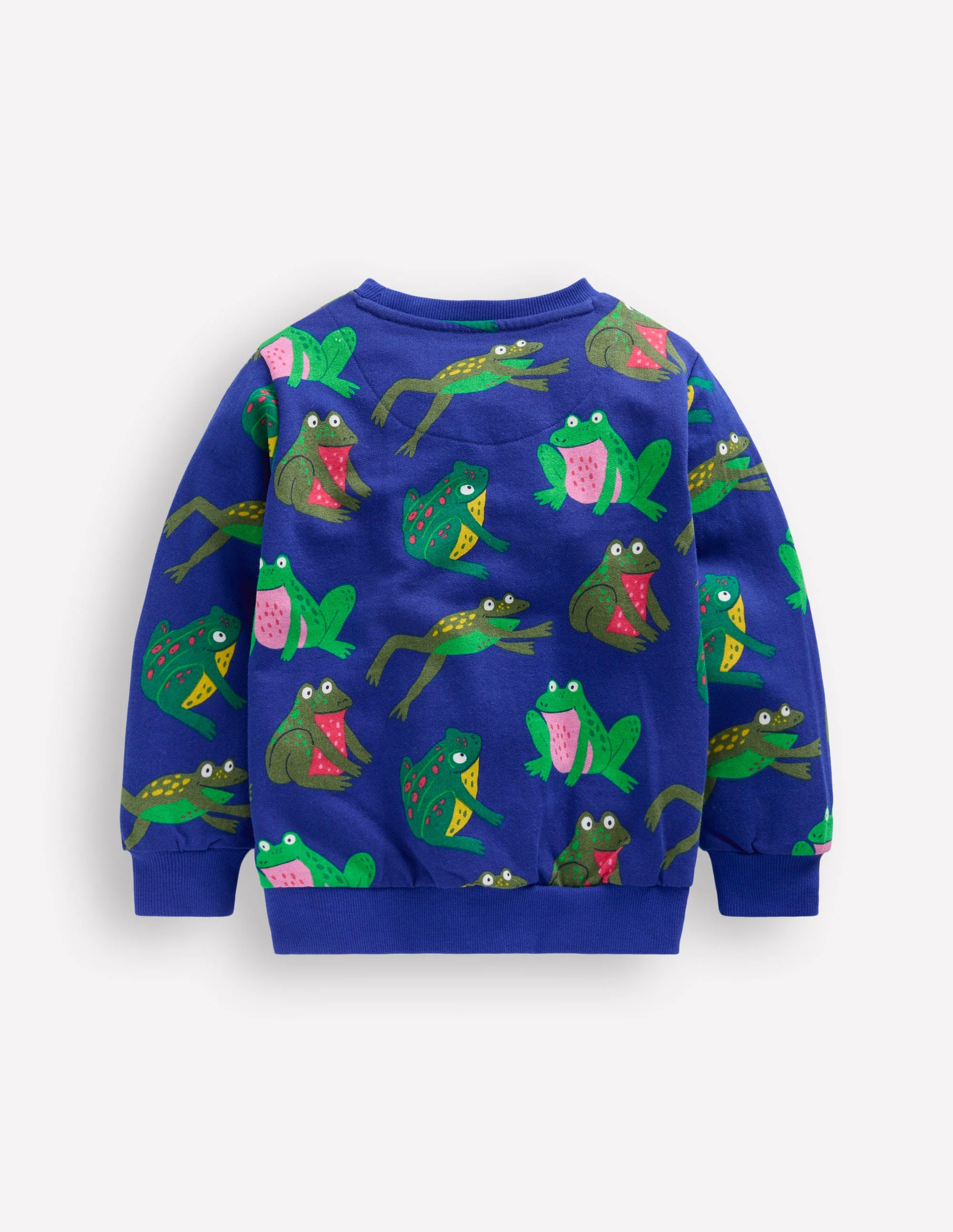 Bedrucktes Sweatshirt für den Alltag-Leuchtendes Blau Frösche - Image 2