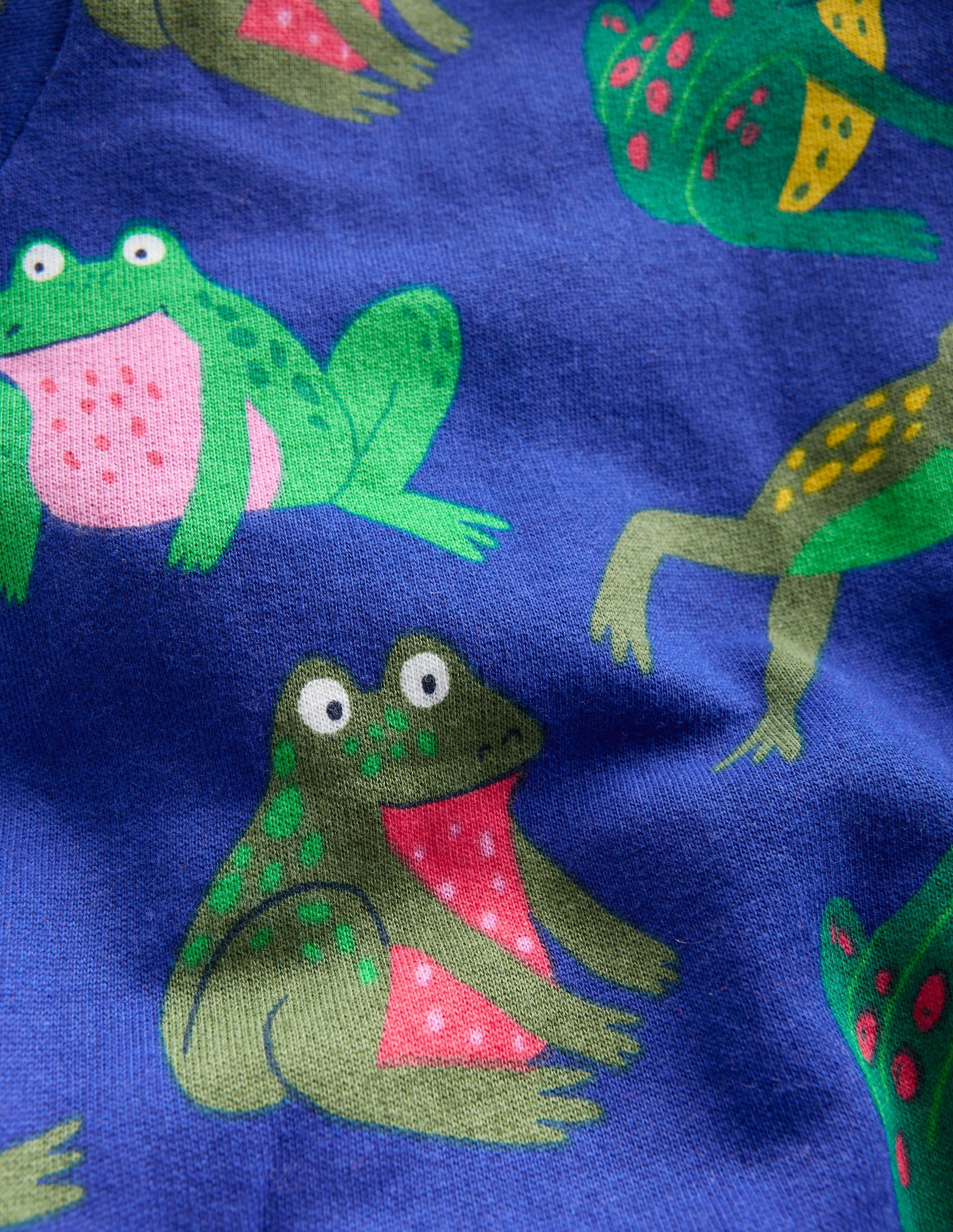 Bedrucktes Sweatshirt für den Alltag-Leuchtendes Blau Frösche - Image 3