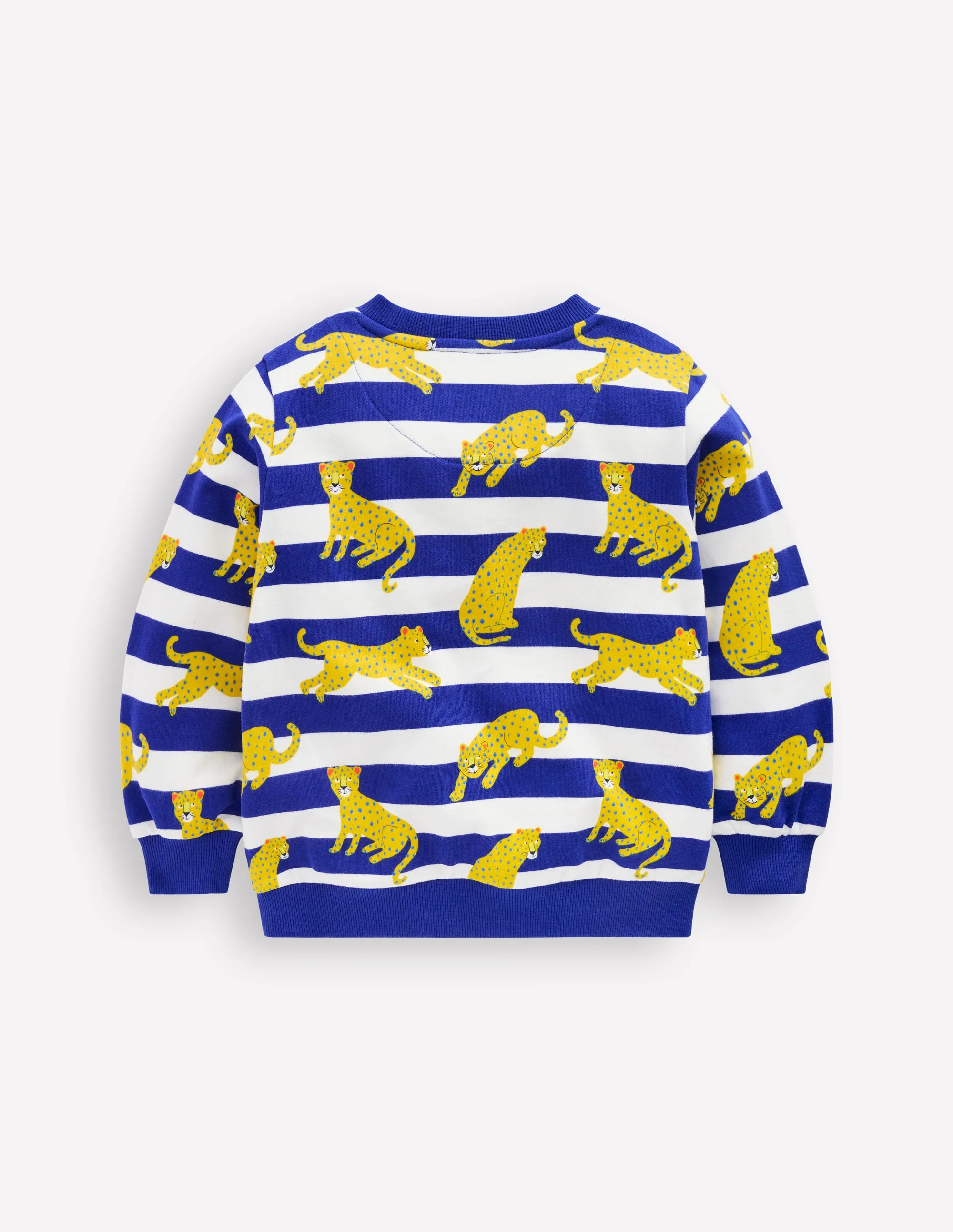 Bedrucktes Sweatshirt-Leuchtendes Blau Leopard Streifen - Image 2
