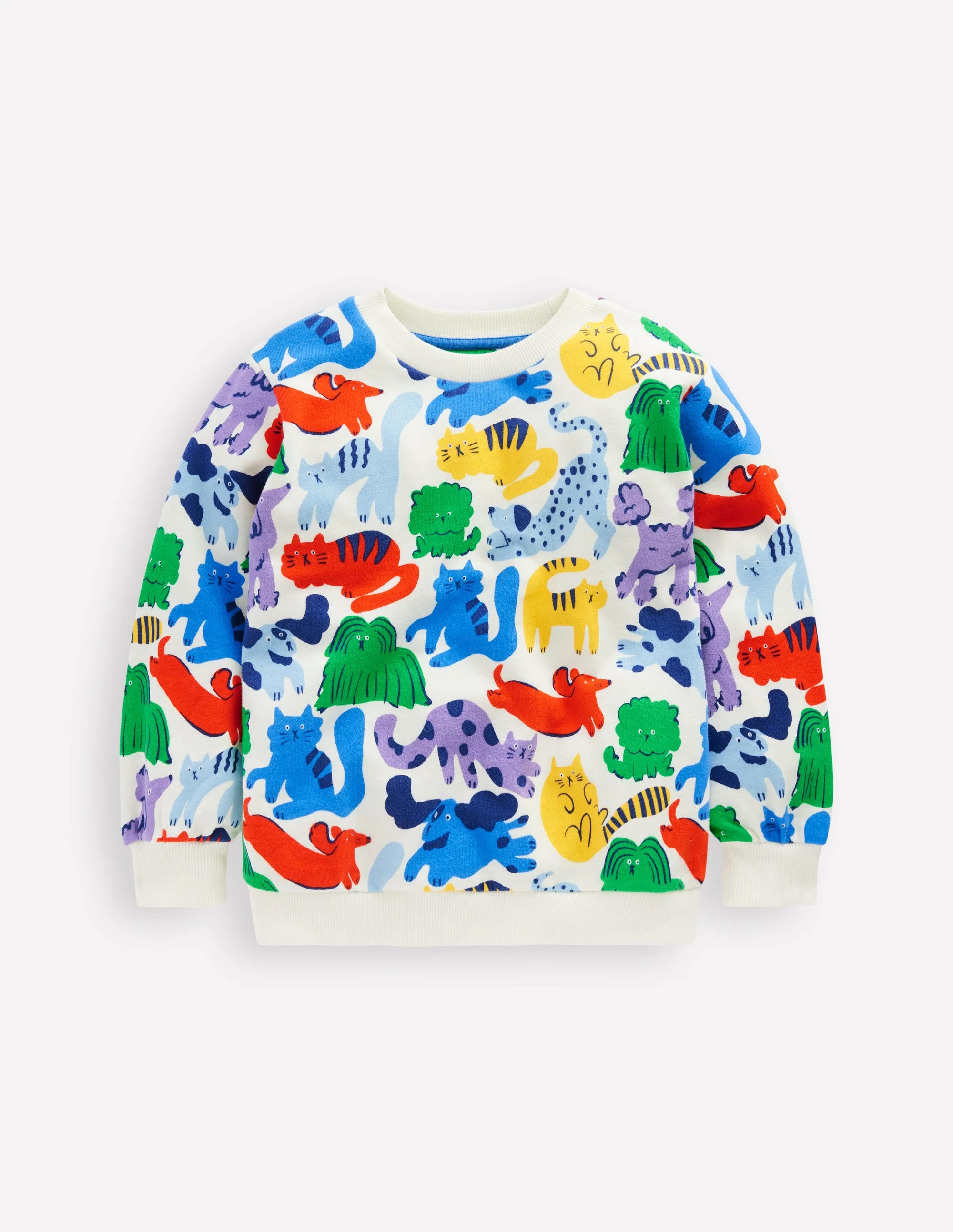 Bedrucktes Sweatshirt-Regenbogen Haustiere