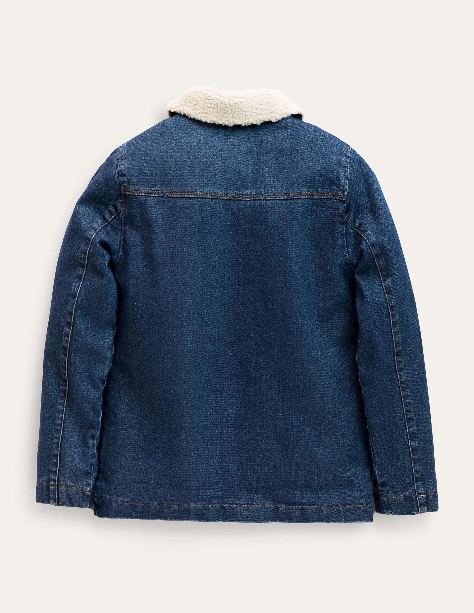 Bequem gefütterte Jeansjacke-Mittleres Vintageblau, Denim - Image 2