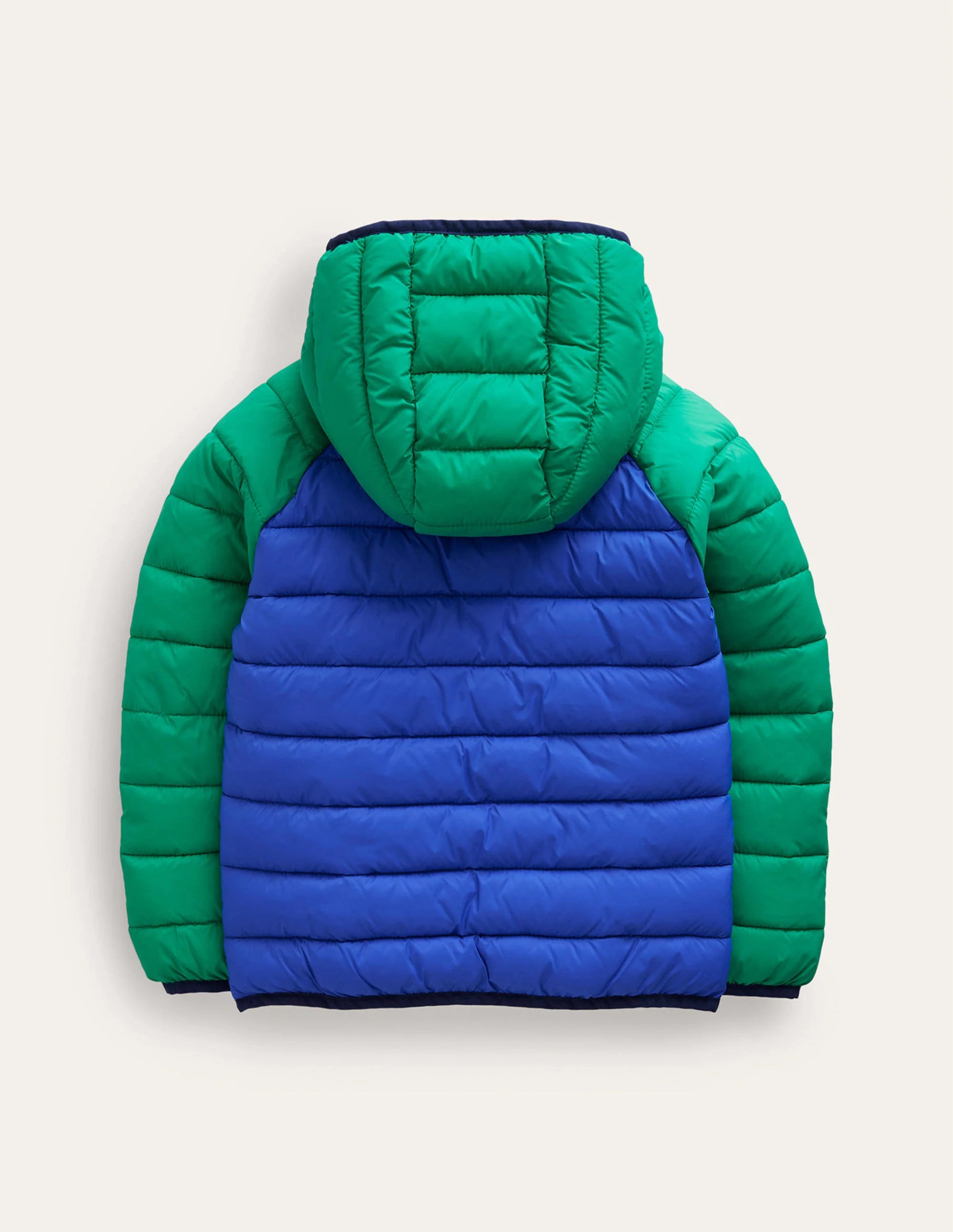 Bequem verstaubare, wattierte Jacke-Fischreiherblau / Jadegrün - Image 2