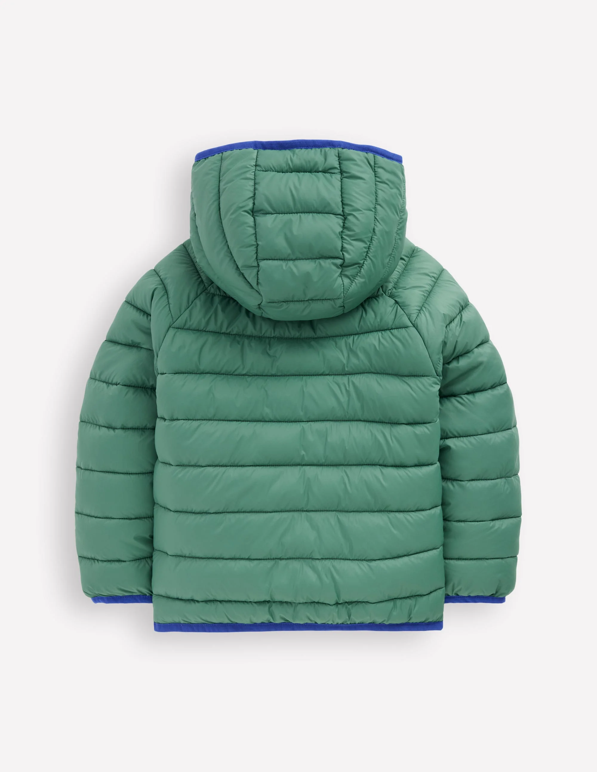 Bequem verstaubare, wattierte Jacke-Grün und Blau - Image 2