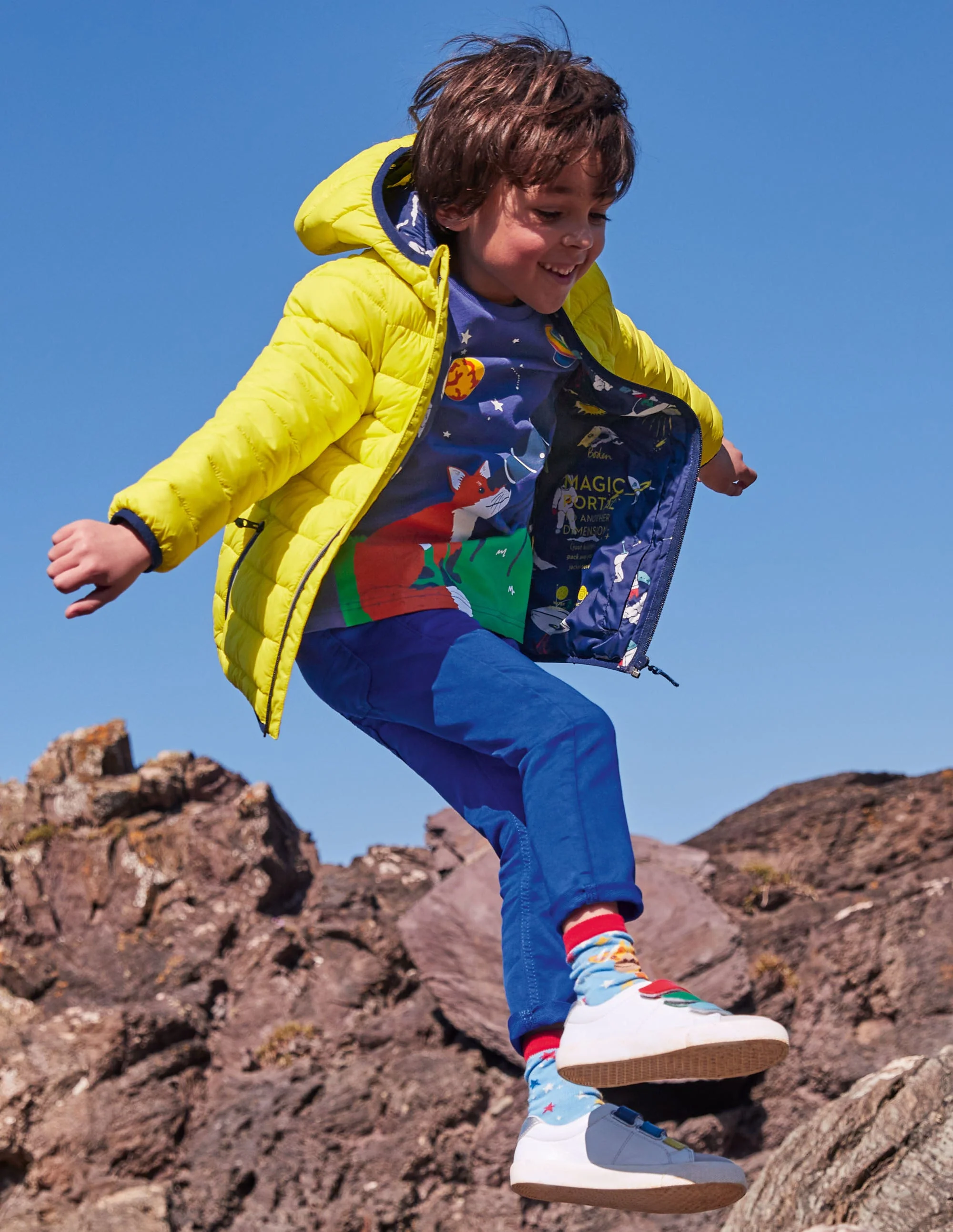 Bequeme wattierte Jacke zum Verstauen-Sonnenblumengelb - Image 4