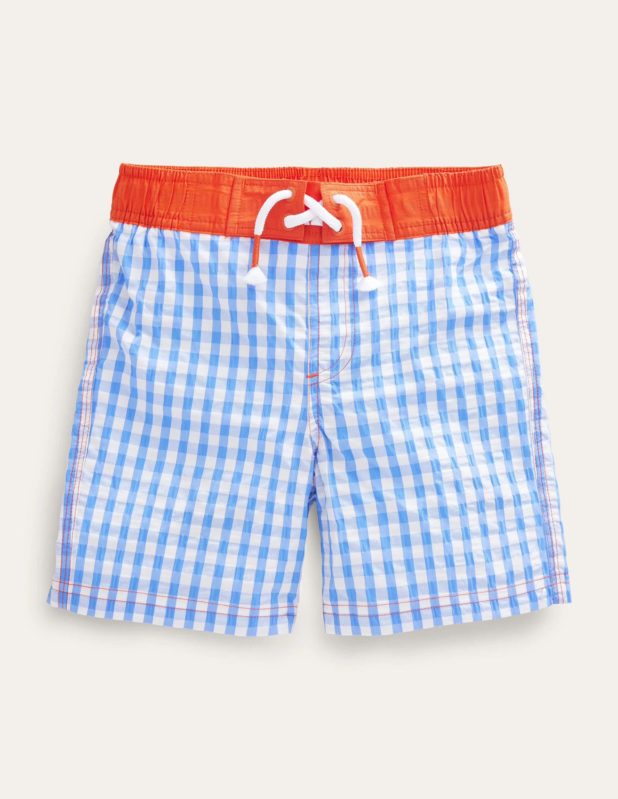 Bermudas mit Vichykaros-Blau, Vichykaros