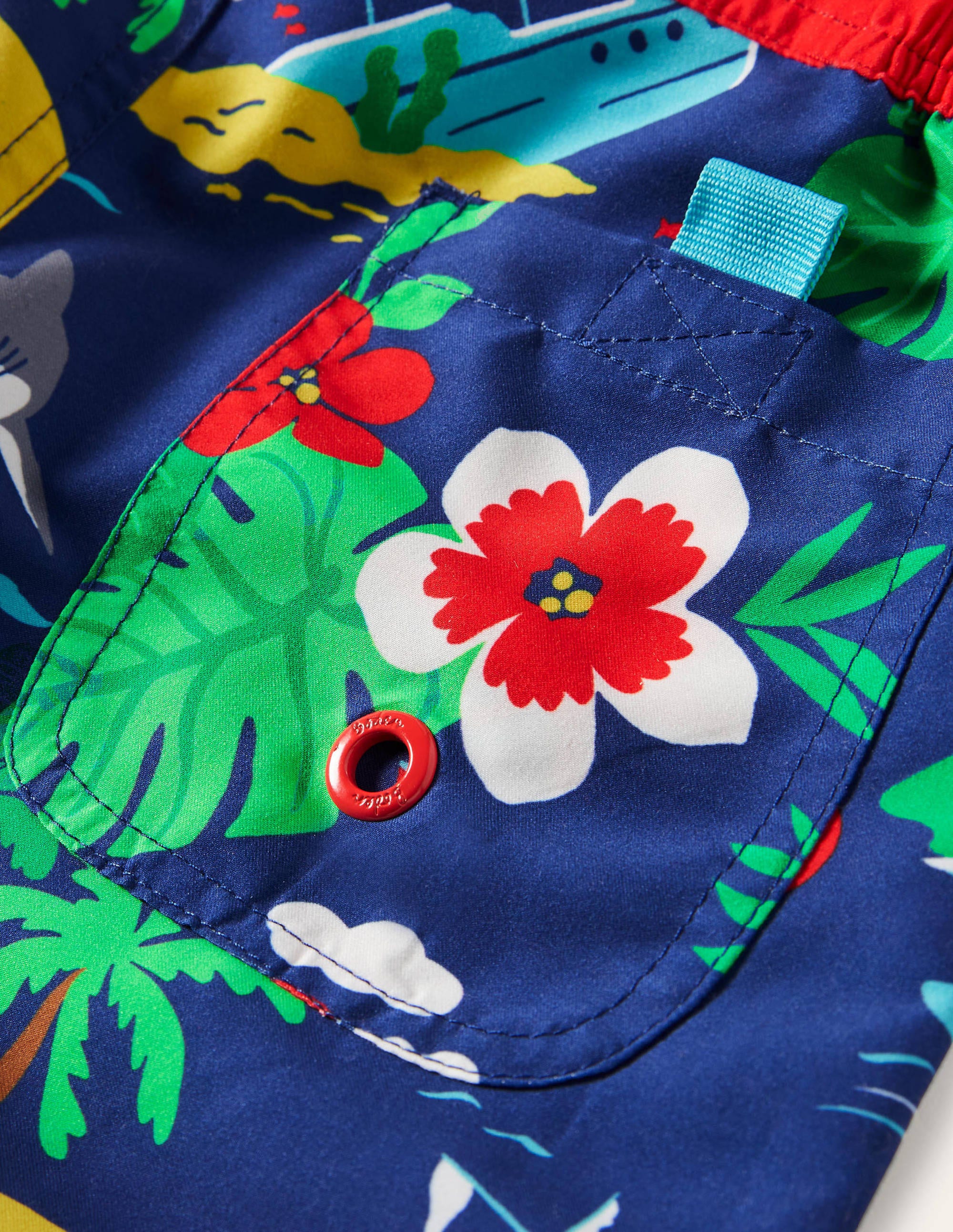Bermudas-Segelblau, Meeresmotiv/Blumen - Image 3