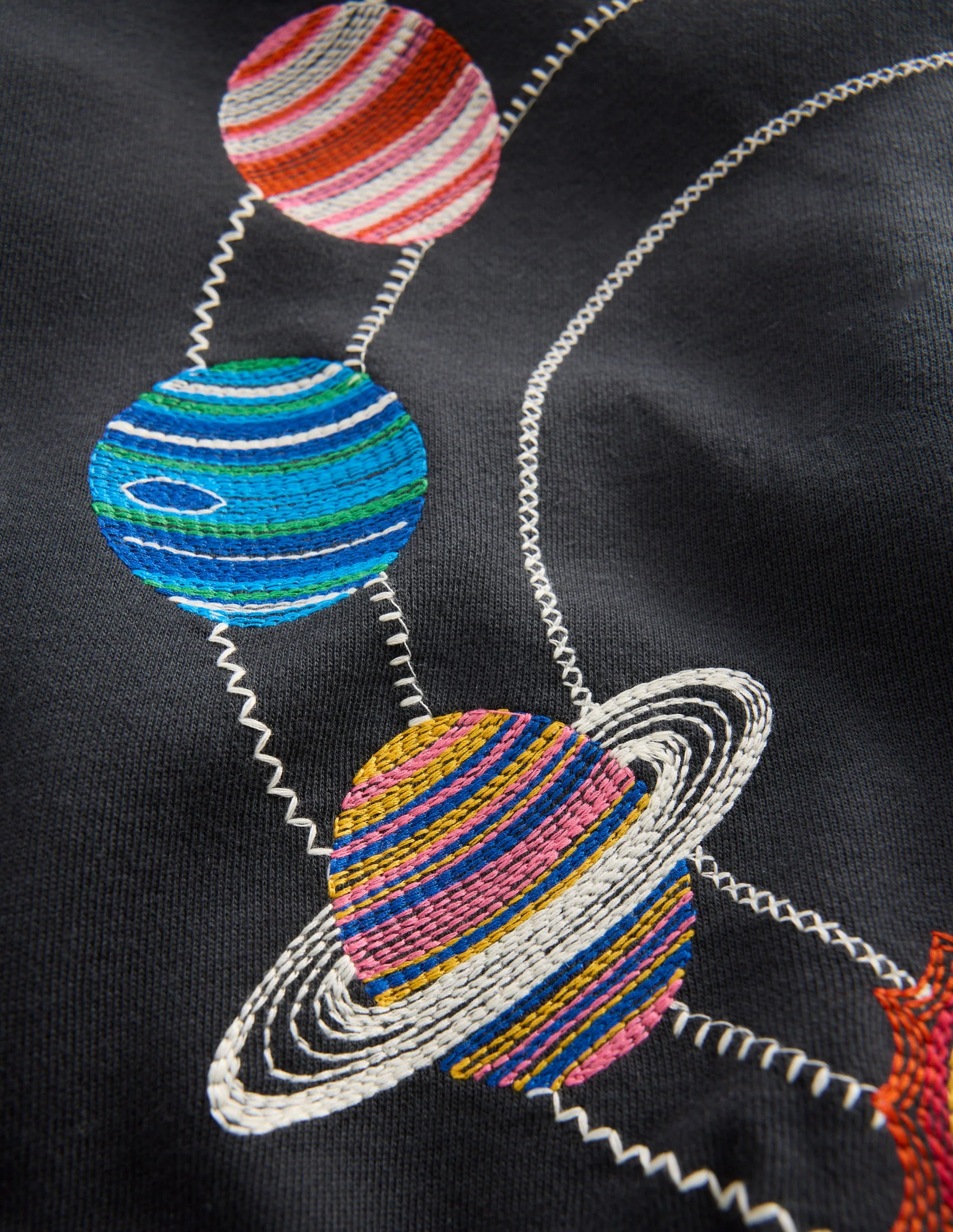 Besticktes Sweatshirt-Schattengrau Weltall - Image 6