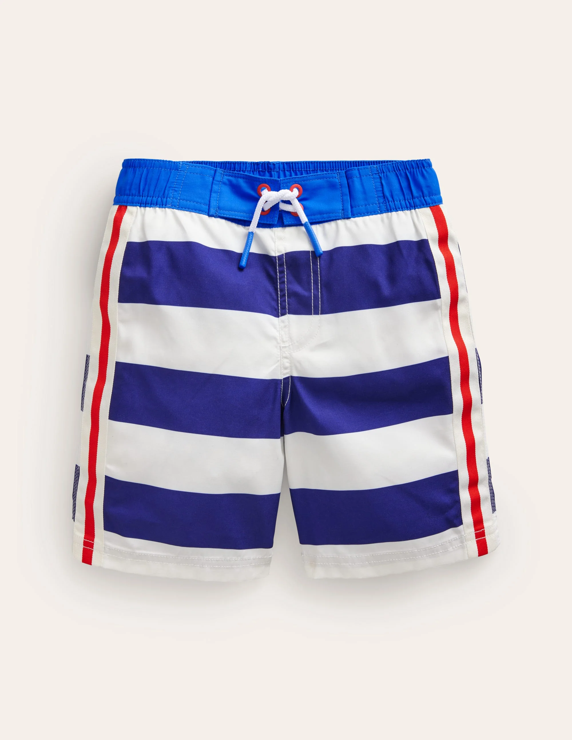 Board Shorts-Schuluniform-Marineblau / Naturweiß Gestreift - Image 2